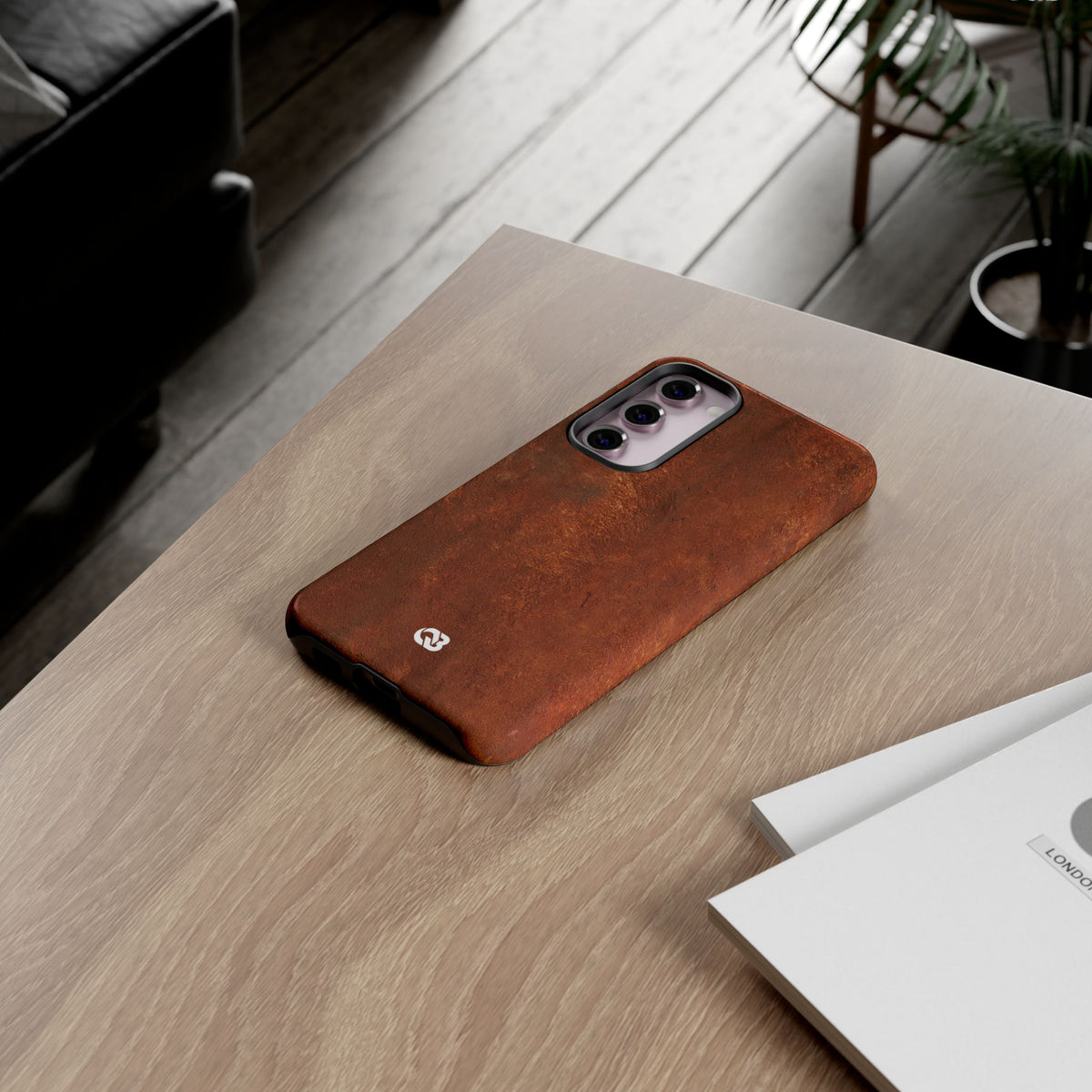 Orange Tough Phone Case for Samsung - Oxidized Iron Crust