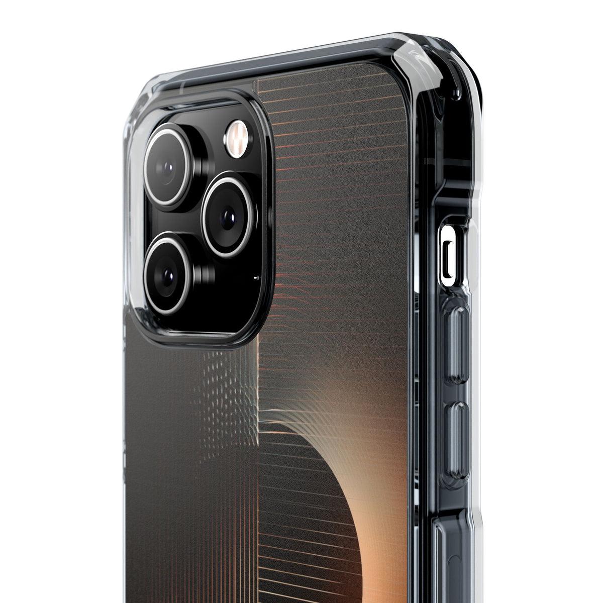 Amber Meridian · Clear Impact Magnetic Phone Case for iPhone · Black