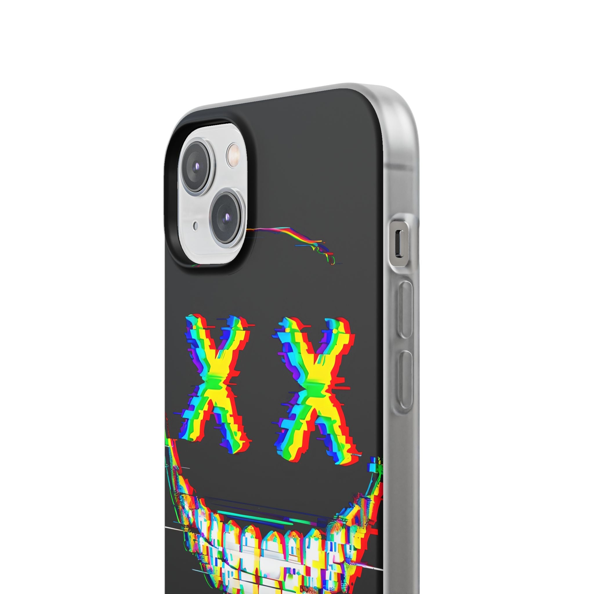 Glitch Grin Distortion · Soft Handyhülle für iPhone