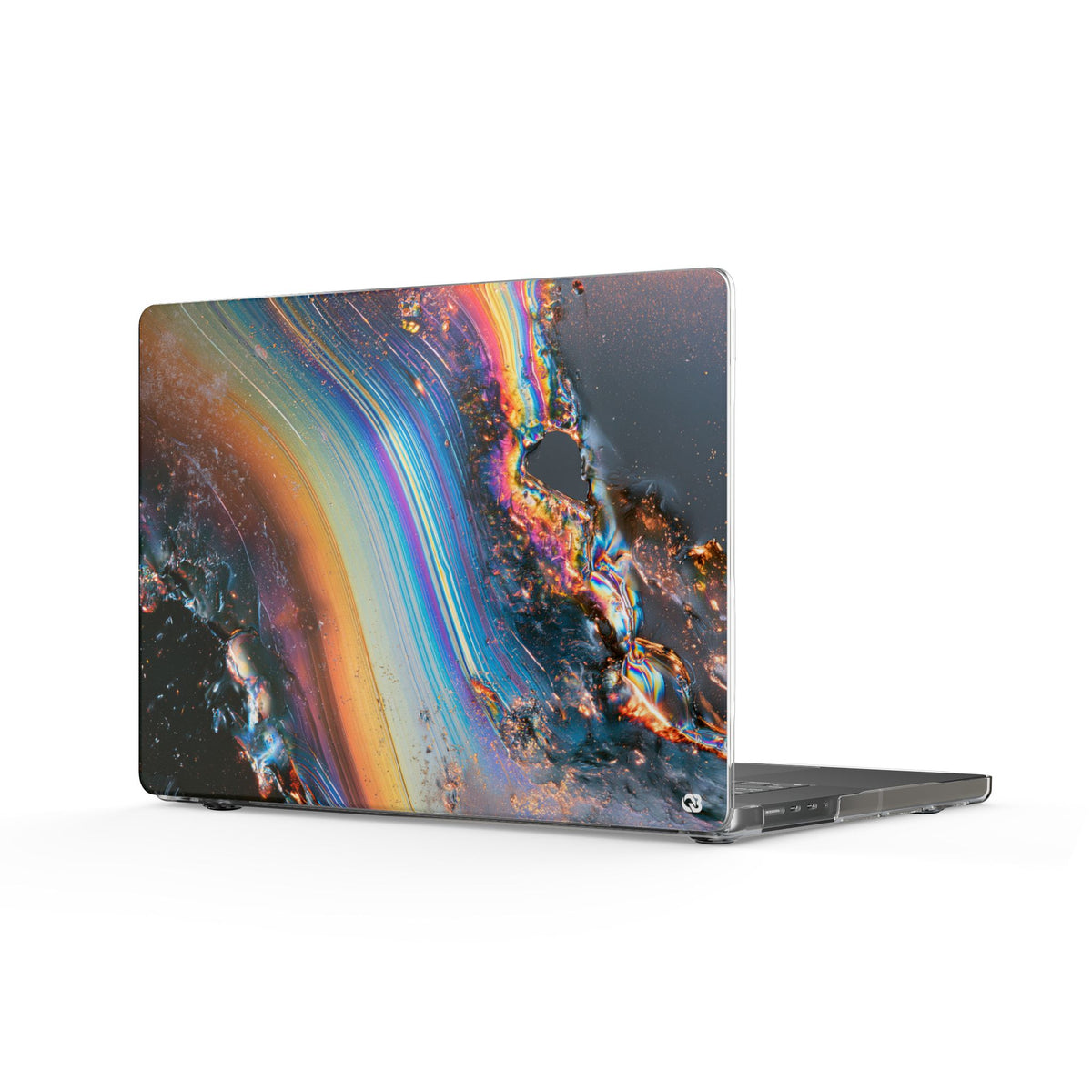 Prismatic Aura Flow · Clear Hard Case for MacBook · Blue