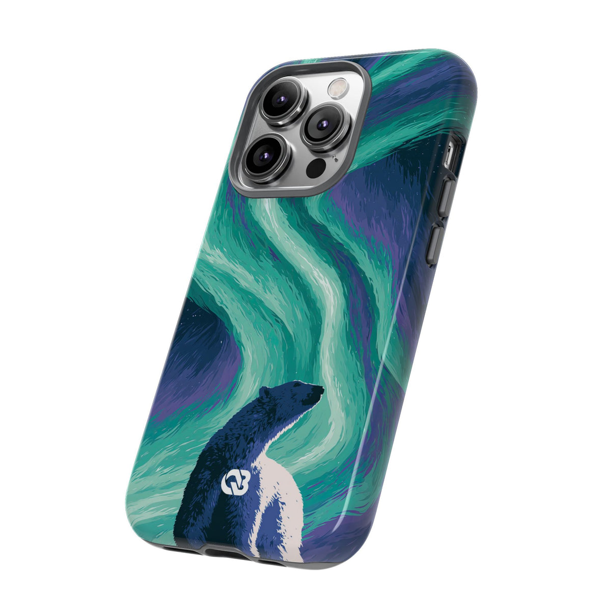 Arctic Aurora Bear · Tough Phone Case for iPhone · Teal