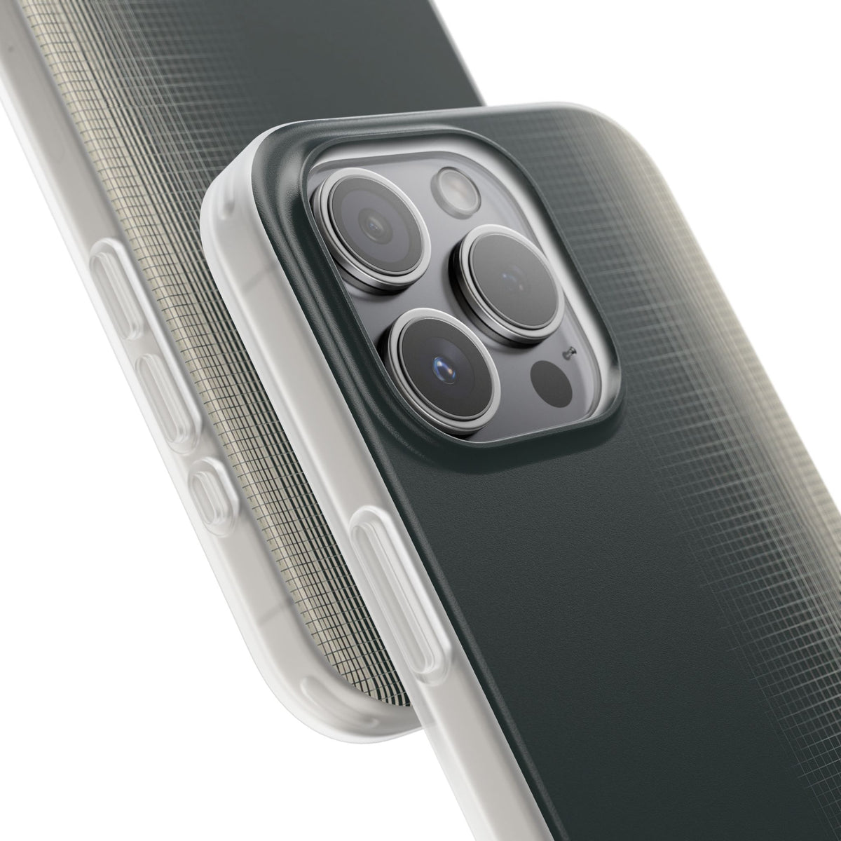 Grey Lite Phone Case for iPhone - Charcoal Tech Grid
