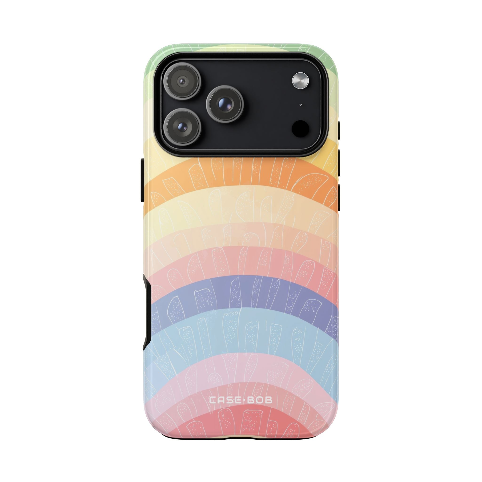 Pastel Rainbow Bands iPhone 17 Pro Max Case - Tough - CASE•BOB