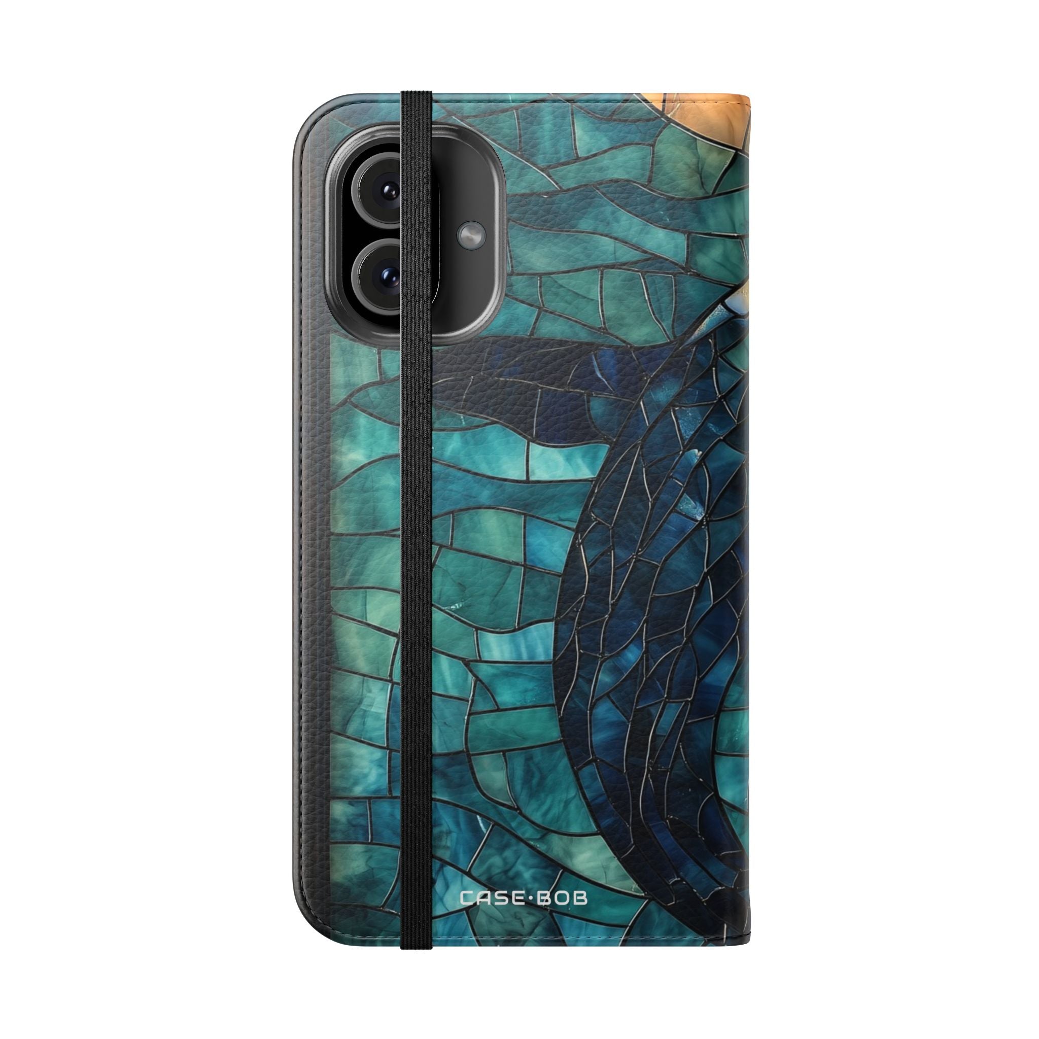Blue Whale Mosaic - iPhone 16 Plus Case - Wallet