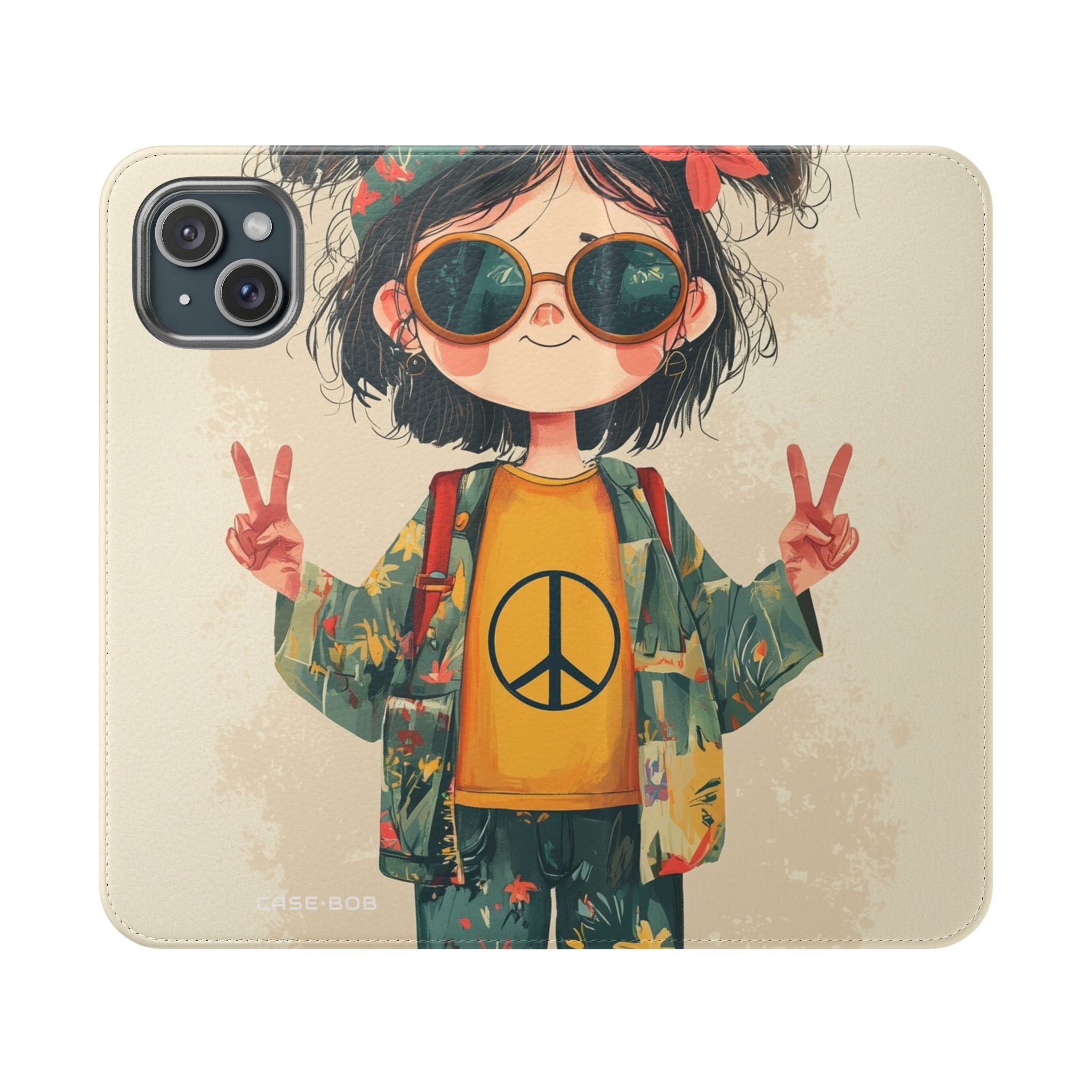 Peace Pigtails - iPhone 15 Plus Case - Wallet