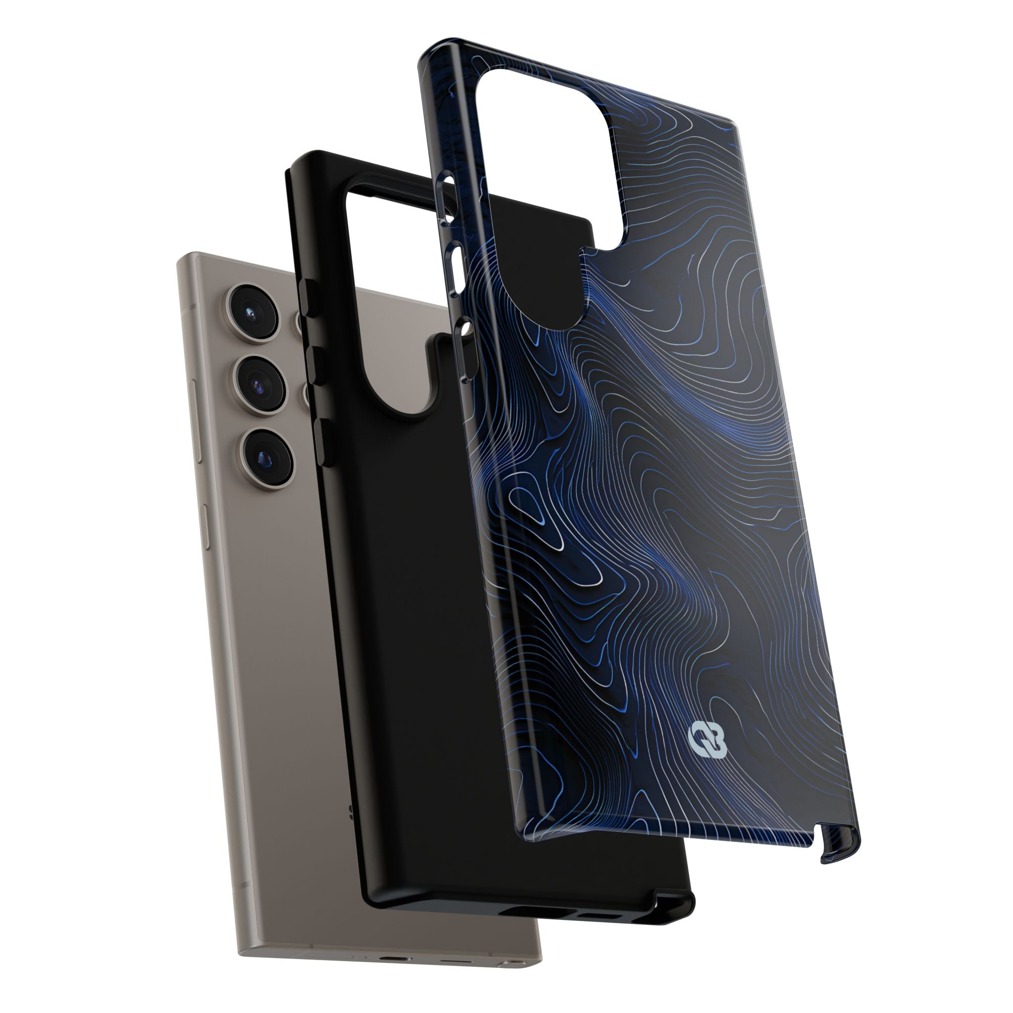 Blue Tough Phone Case for Samsung - Cobalt Contour Ridge