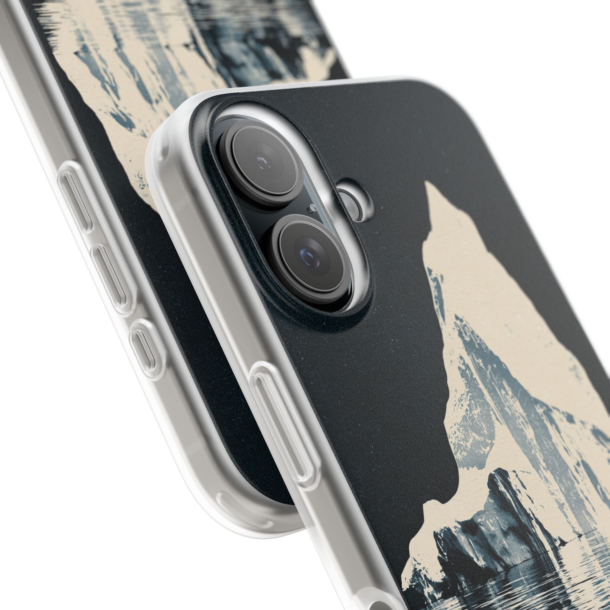 Blue Lite Phone Case for iPhone - Frozen Navy Monolith