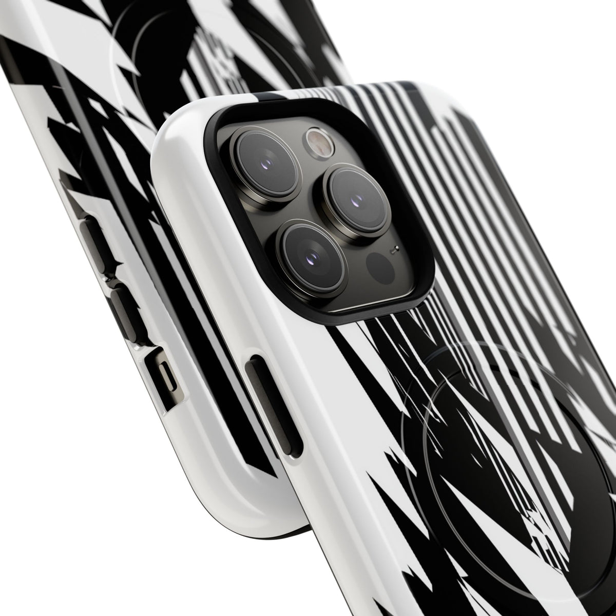 White Tough 2.0 Magsafe Phone Case for iPhone - Shattered Vector Spire
