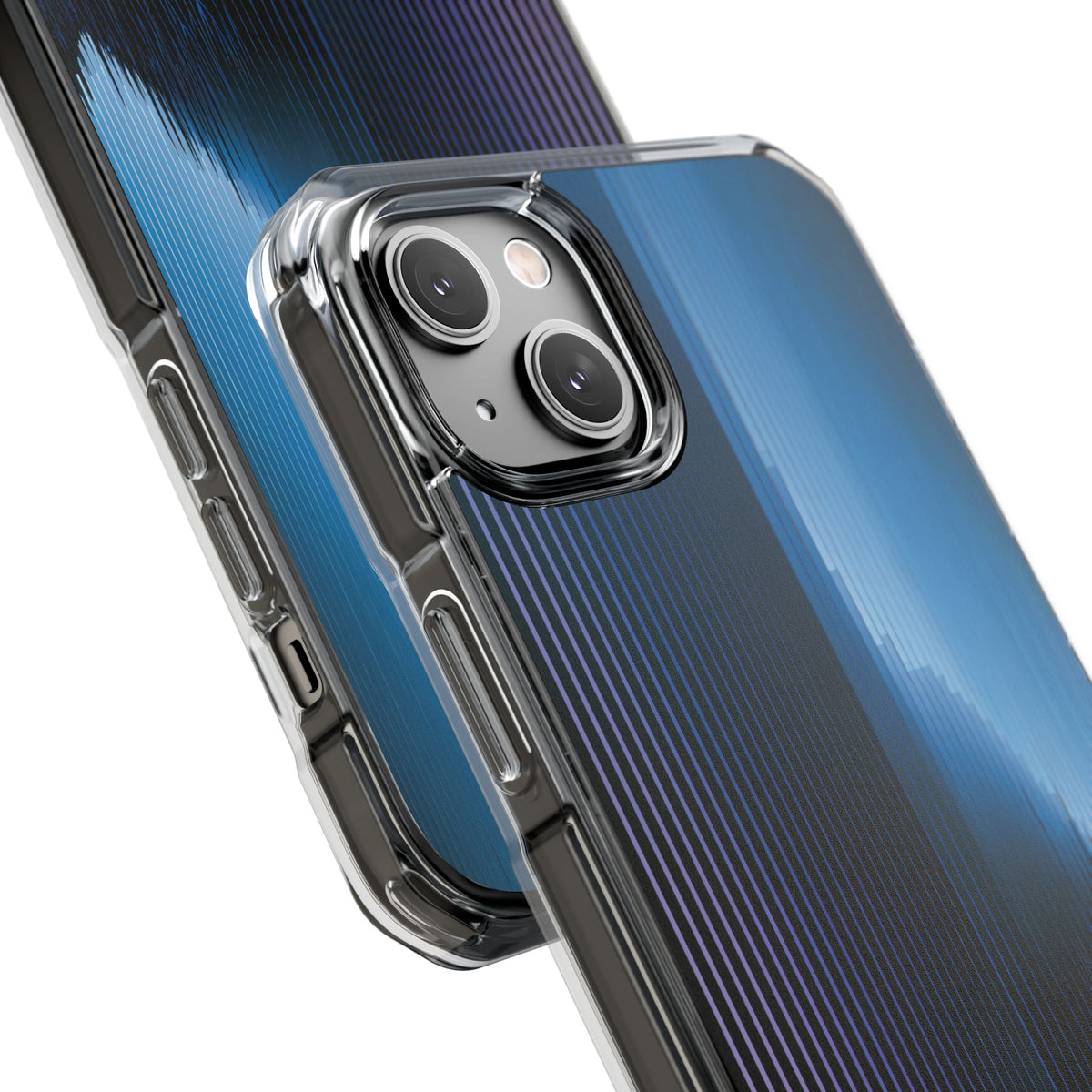 Blue Impact MagSafe Phone Case for iPhone - Indigo Distortion Wave