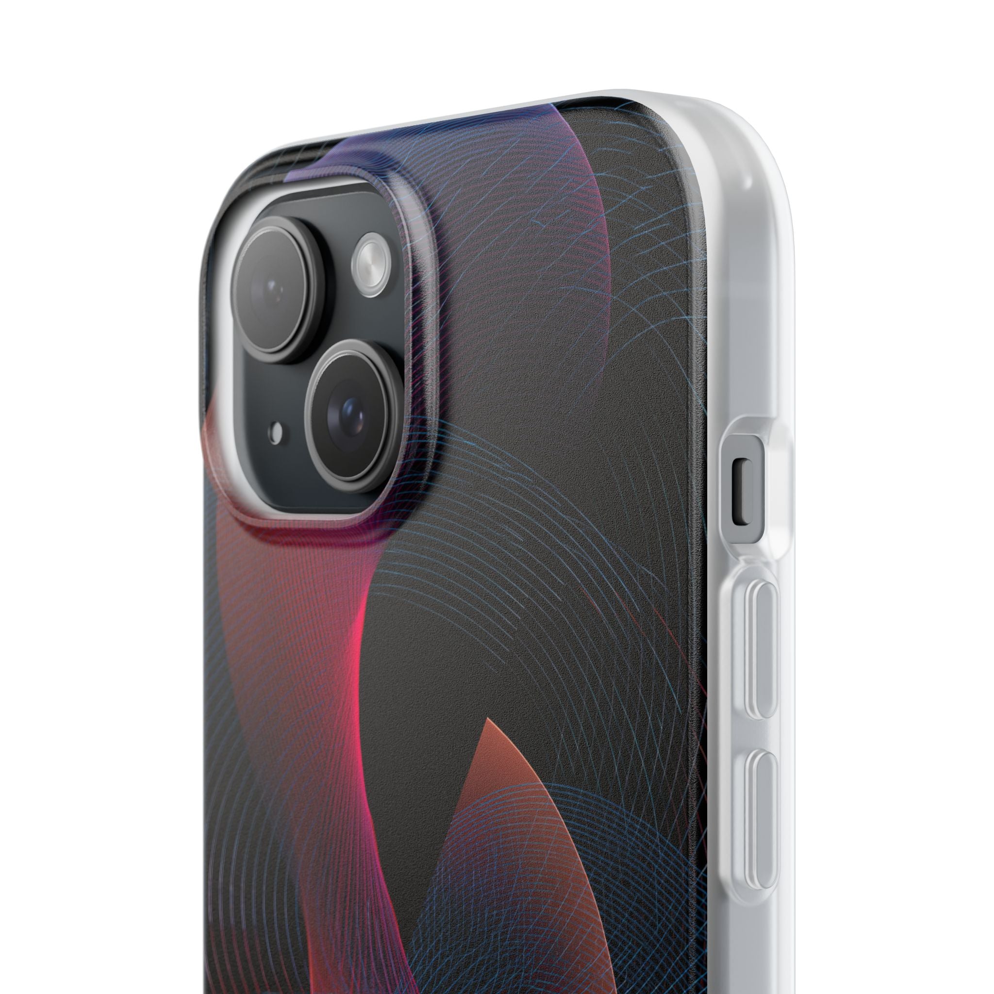 Black Lite Phone Case for iPhone - Cobalt Crimson Flux