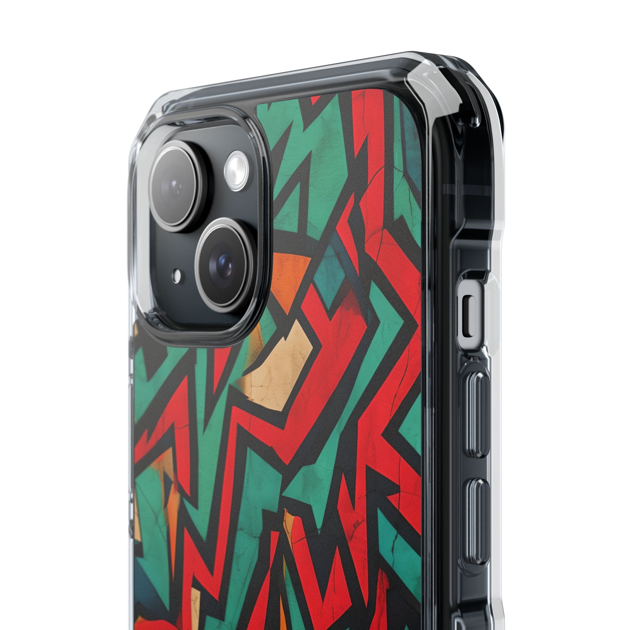 Jagged Teal Static · Impact Phone Case for iPhone · Magsafe