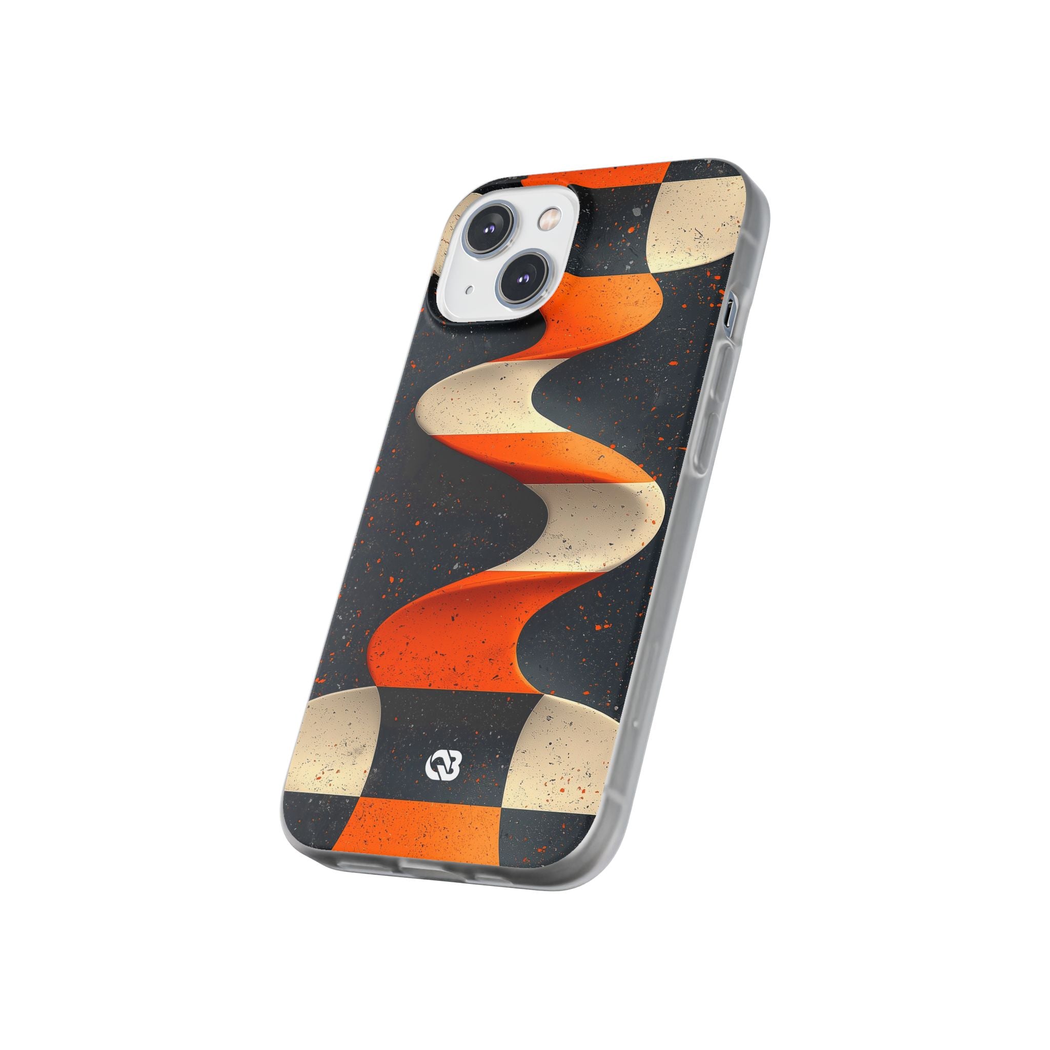 Orange Grit Twist · Coque de téléphone Soft pour iPhone