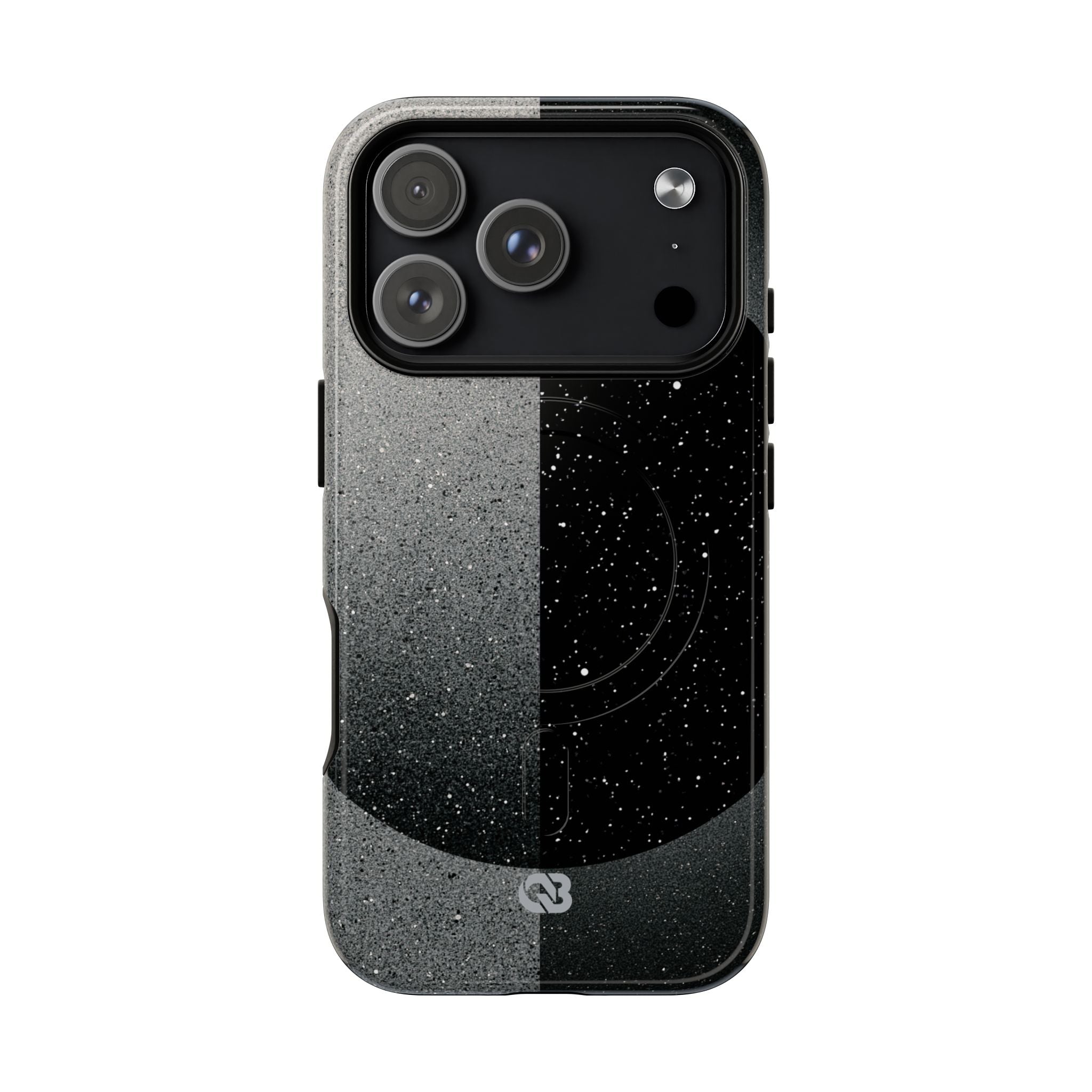 Black Tough 2.0 Magsafe Phone Case for iPhone - Lunar Static Orbit