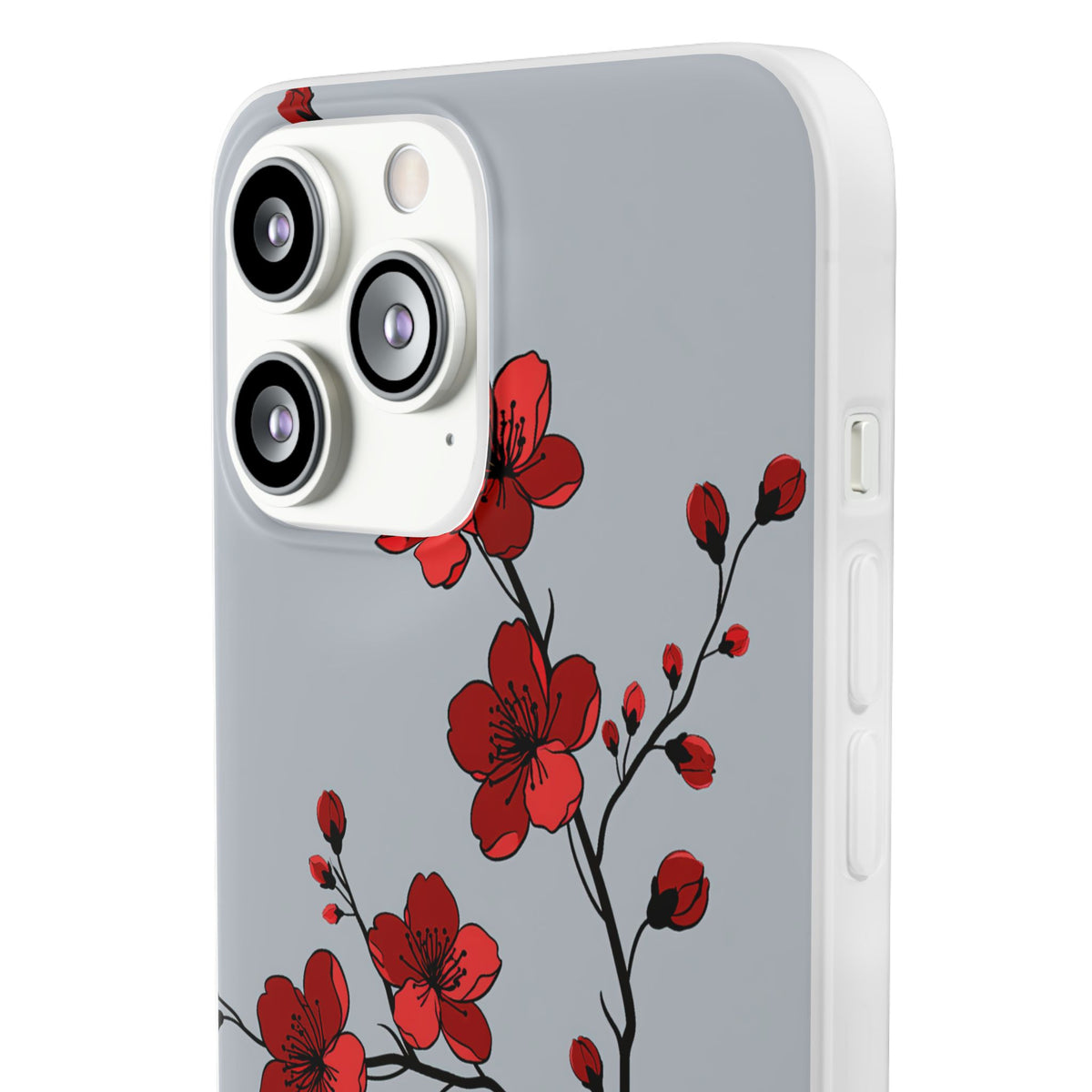 Scarlet Plum Blossom · Lite Phone Case for iPhone · Red