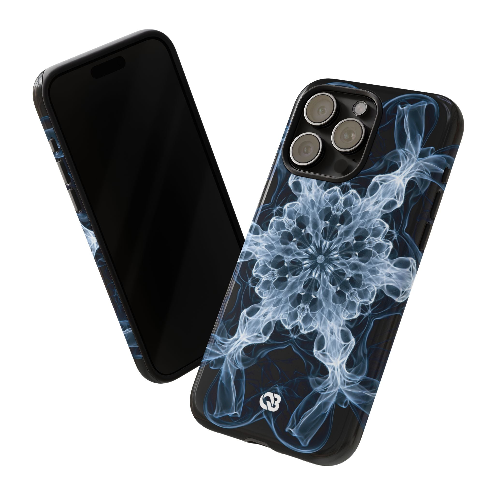 Blue Tough Phone Case for iPhone - Glacial Smoke Crown