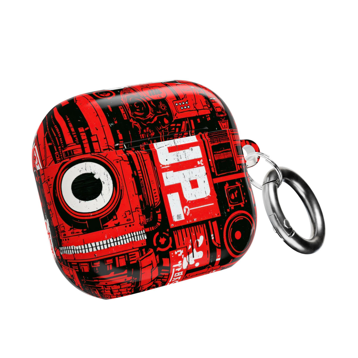 Neo Mecha Collage · Hard Case for AirPods & AirPods Pro · Red