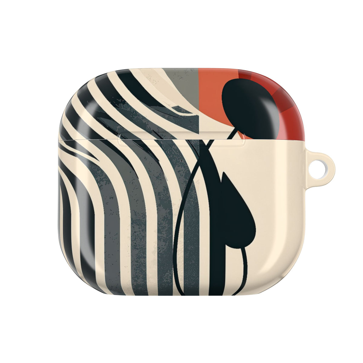 Modernist Poppy · Hard Case for AirPods & AirPods Pro · Beige