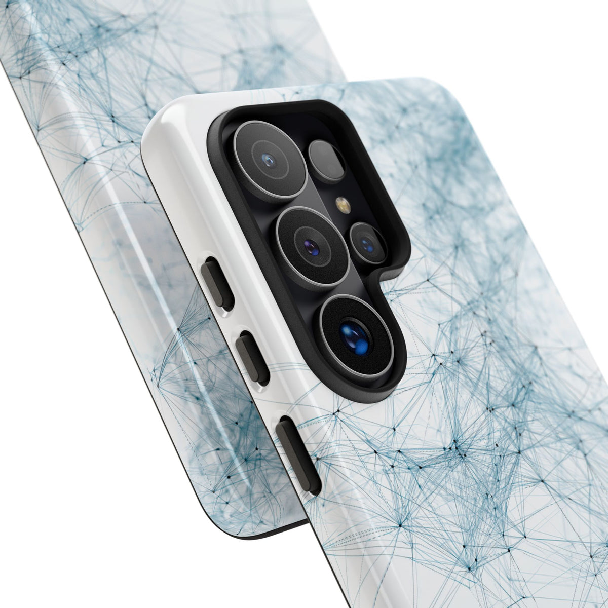 Blue Tough Phone Case for Samsung - Glacial Neural Web