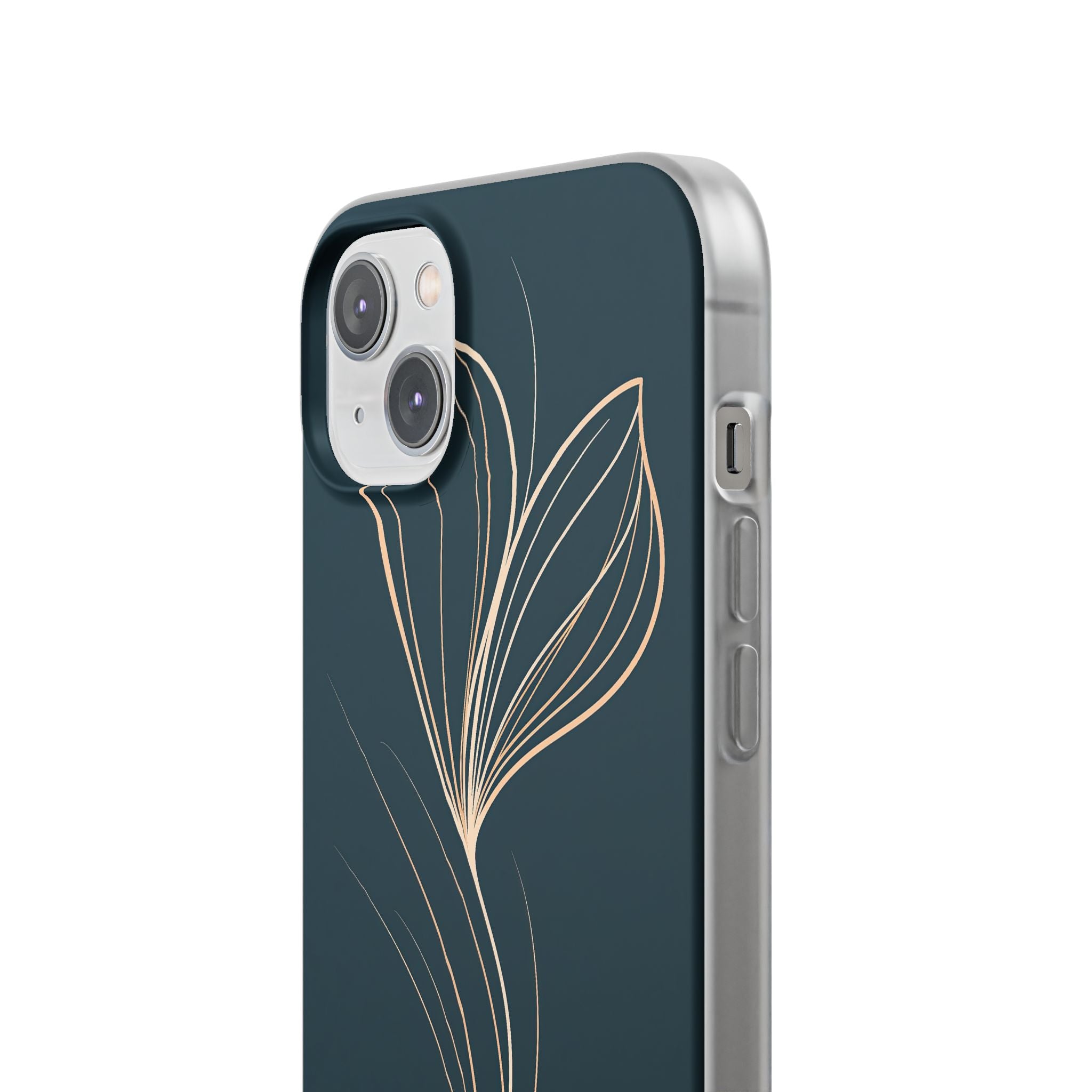 Teal Lite Phone Case for iPhone - Sandstone Silk Flora