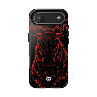 Crimson Horizon Moose · Tough Phone Case for iPhone · Black