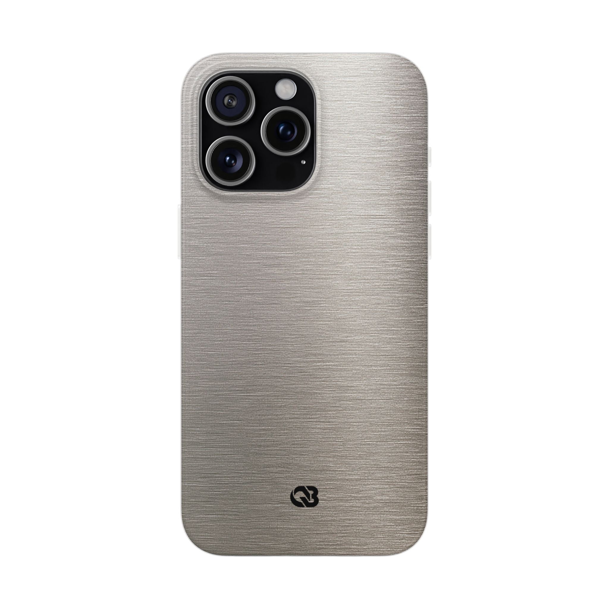 Grey Lite Phone Case for iPhone - Brushed Nickel Linen