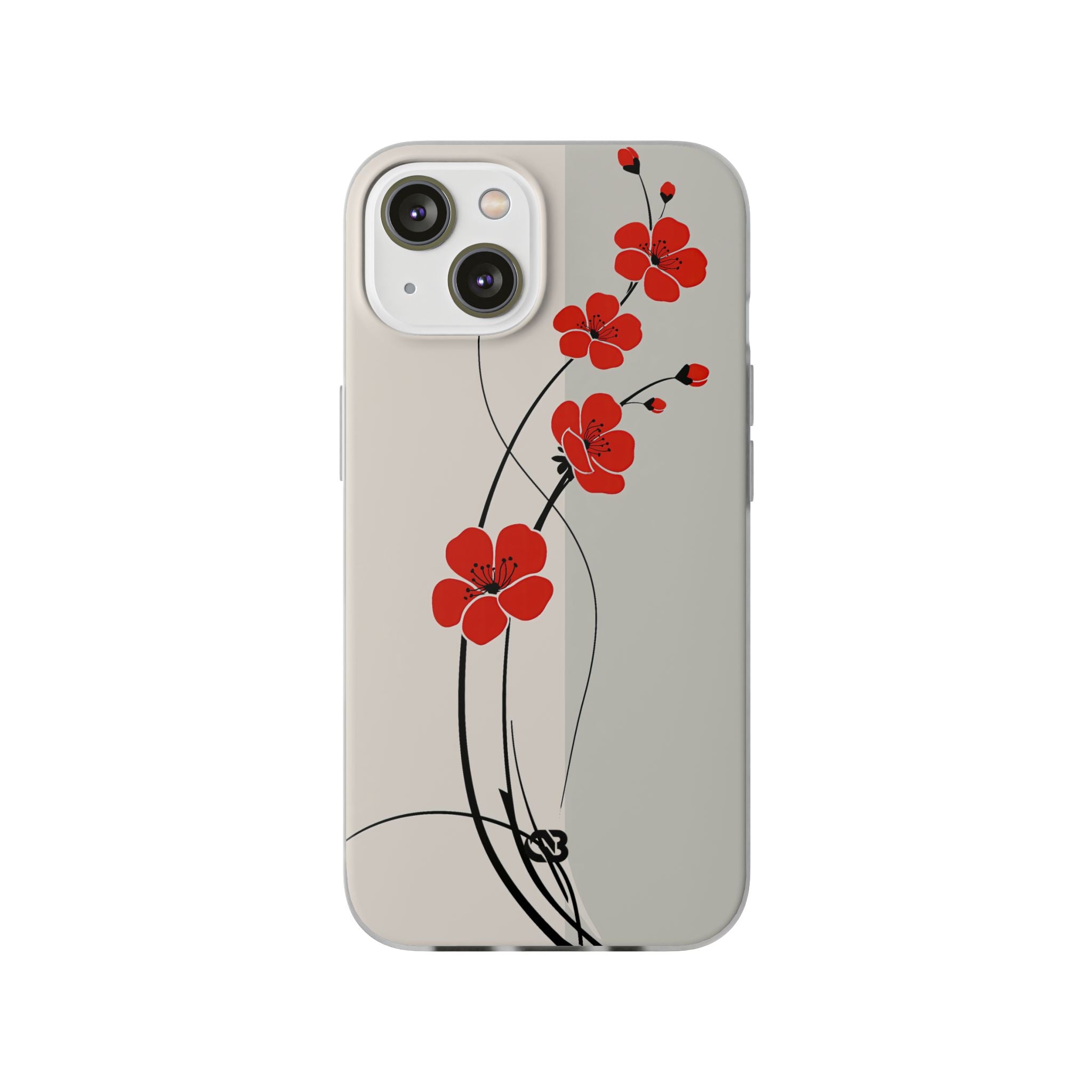 Red Lite Phone Case for iPhone - Crimson Plum Ink