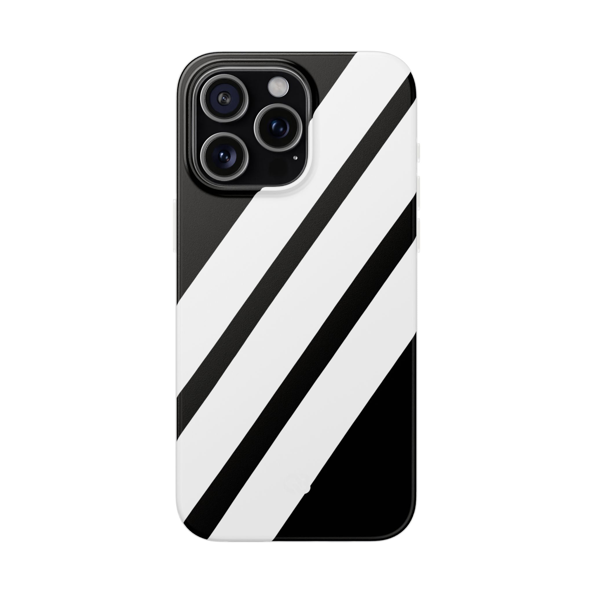 Obsidian White Bars · Soft Handyhülle für iPhone