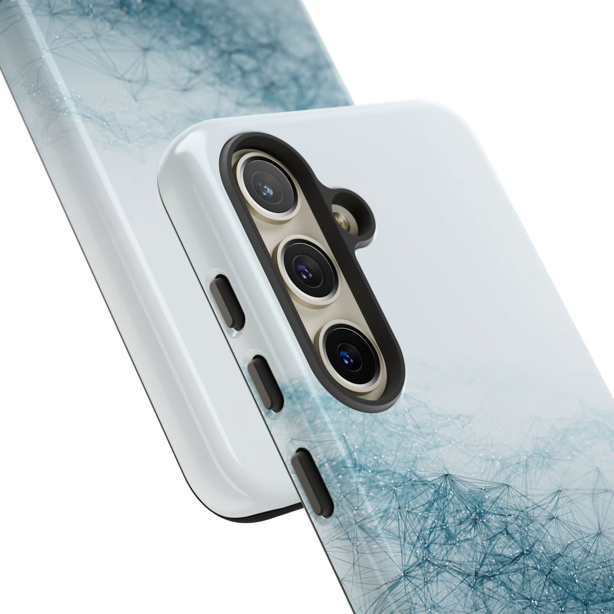 Teal Tough Phone Case for Samsung - Cyan Vector Lattice