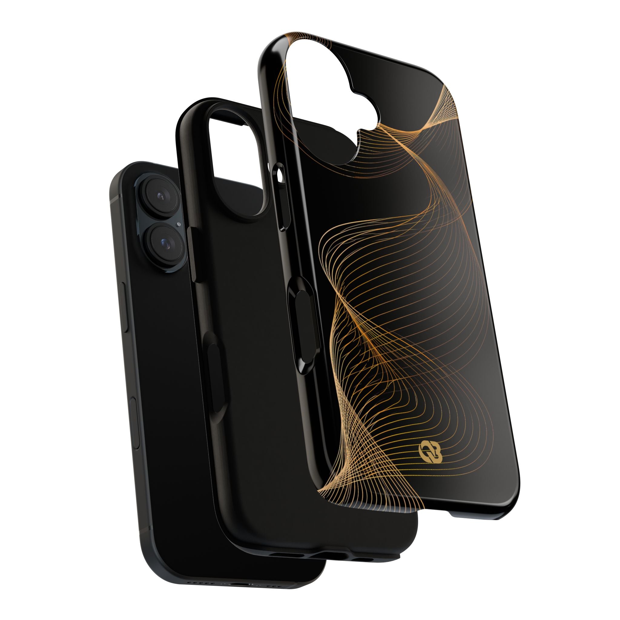 Gold Tough Phone Case for iPhone - Burnished Bronze Helix