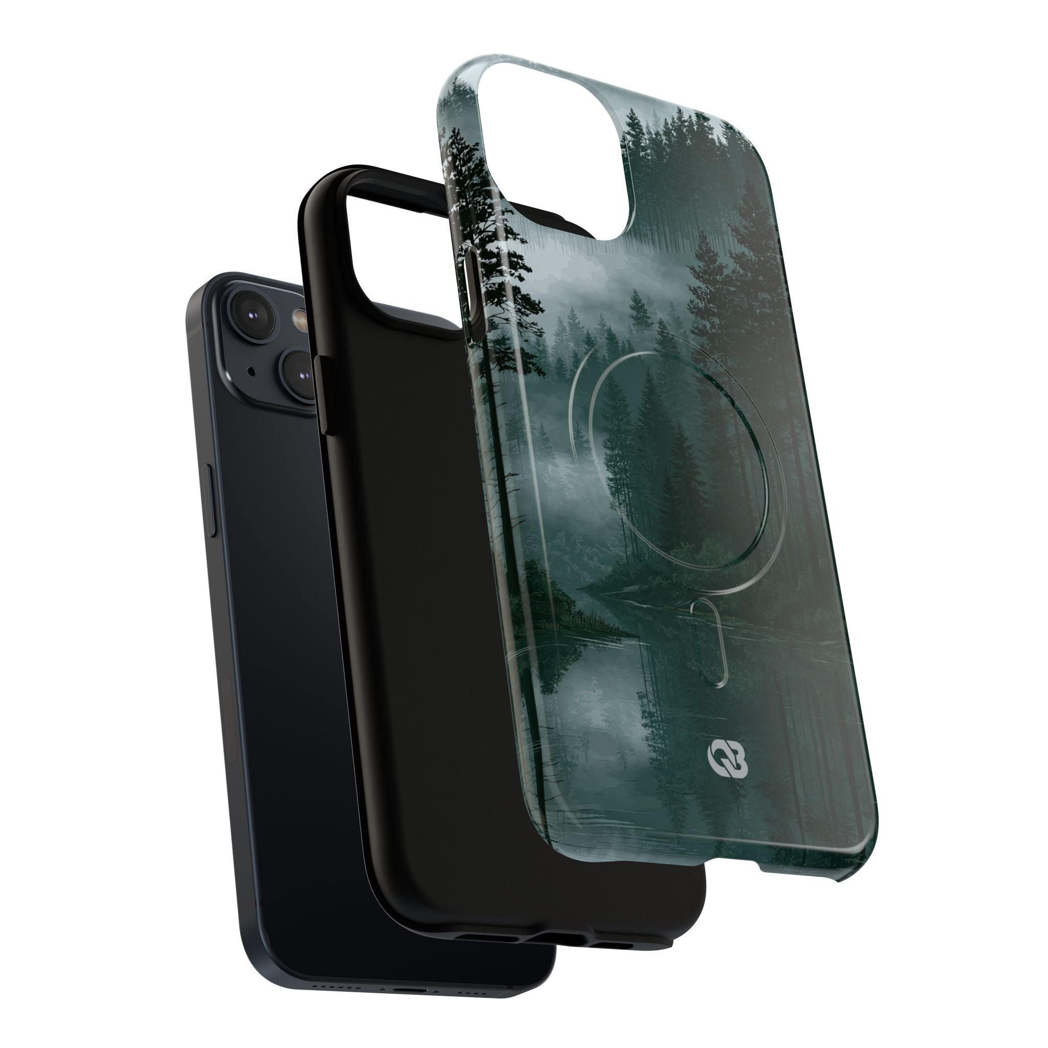 Green Tough 2.0 Magsafe Phone Case for iPhone - Misty Evergreen Mirror