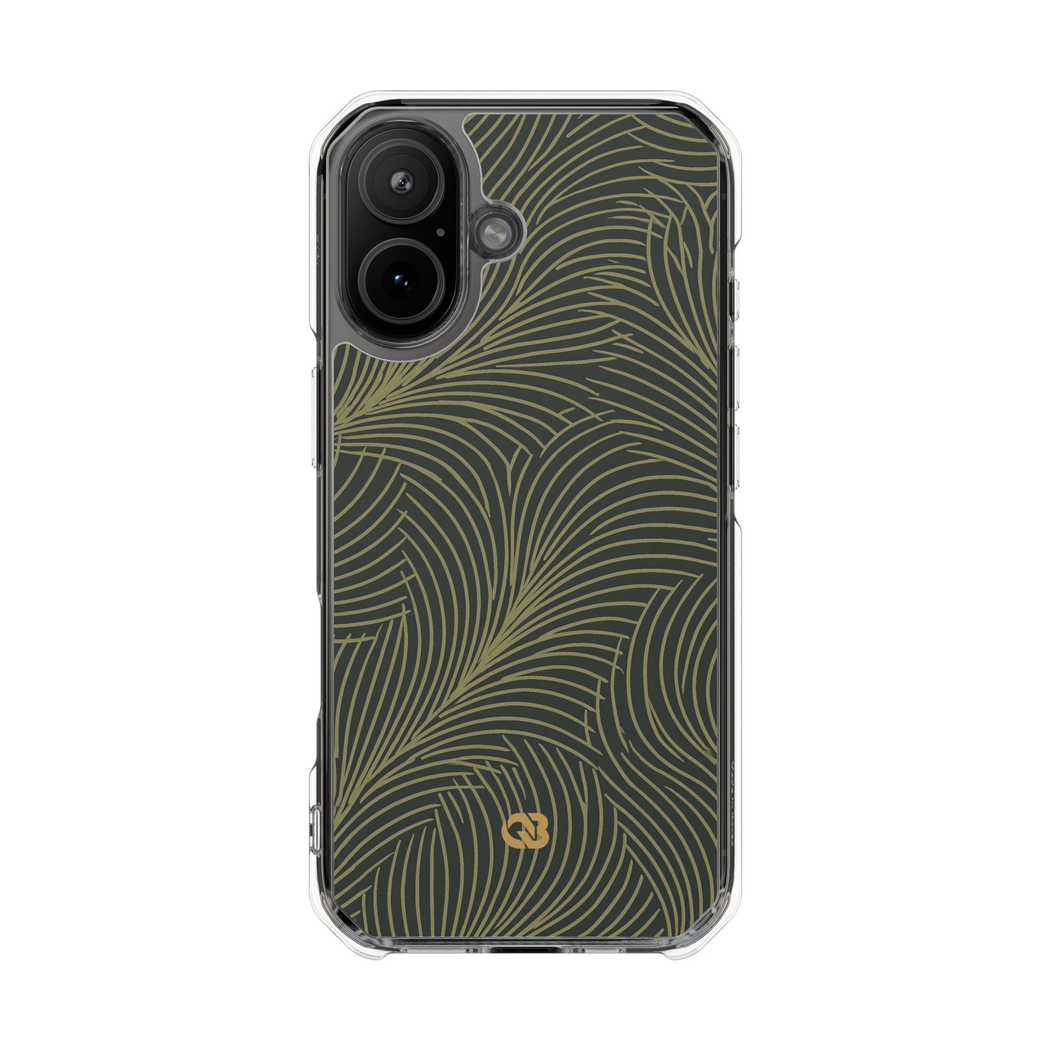 Green Impact MagSafe Phone Case for iPhone - Dark Olive Plume