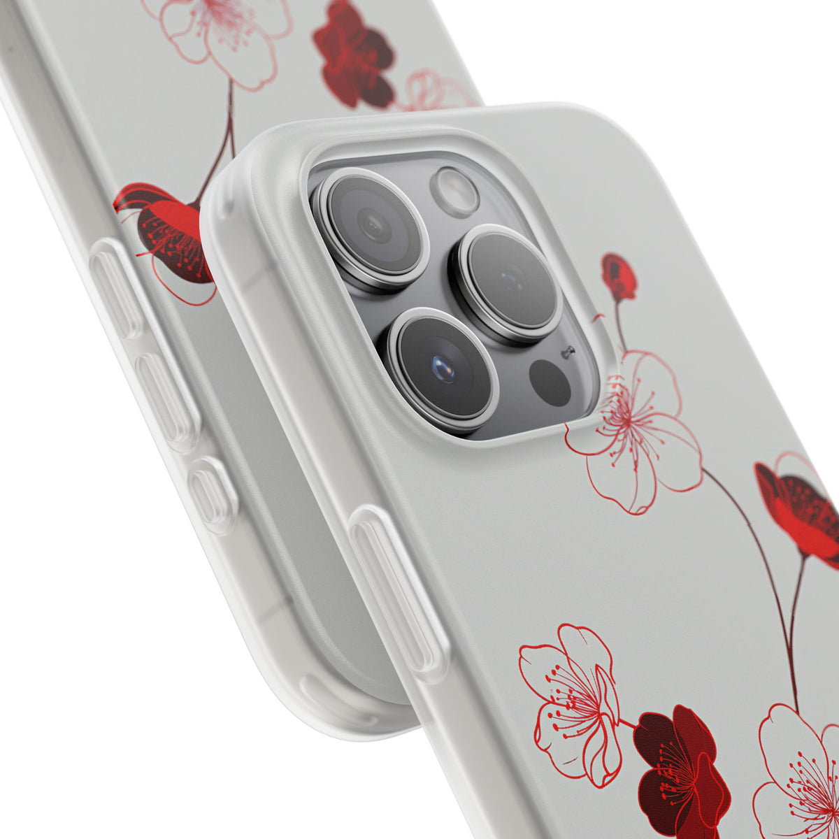Crimson Sakura Blossom · Lite Phone Case for iPhone · Red