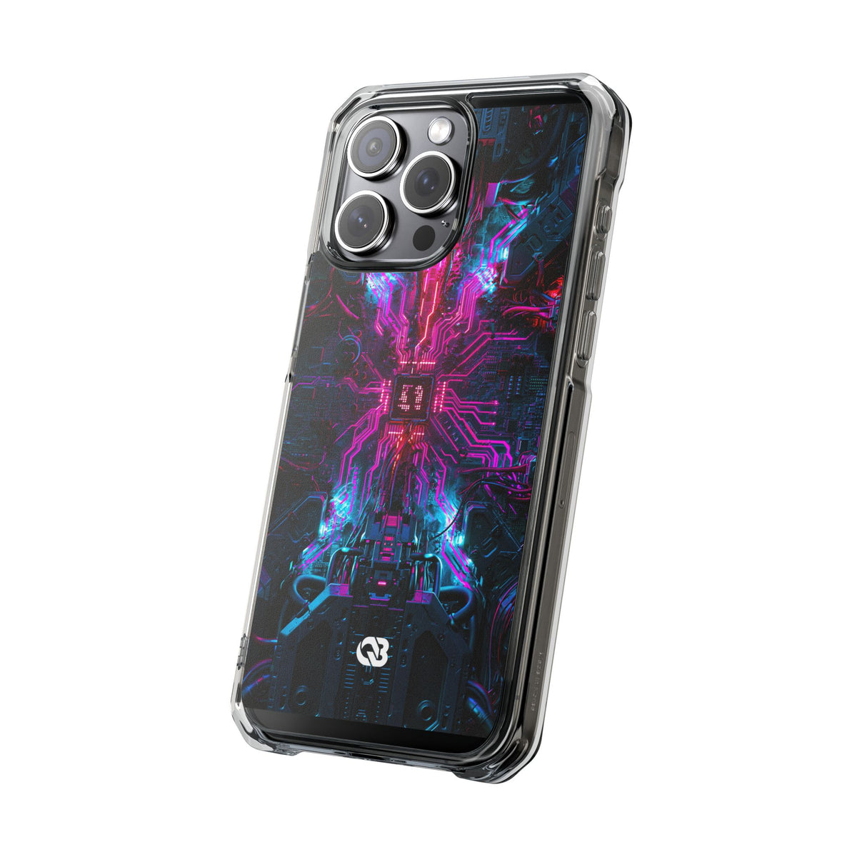Neural Circuit Core · Clear Impact Magnetic Phone Case for iPhone · Black