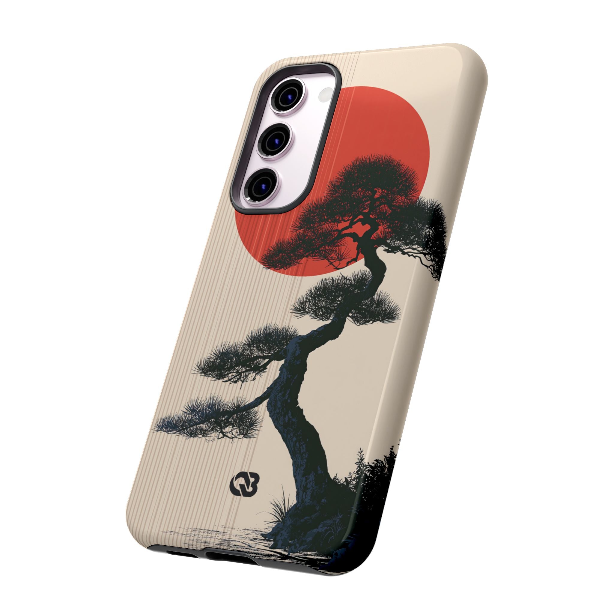 Beige Tough Phone Case for Samsung - Kyoto Crimson Pine