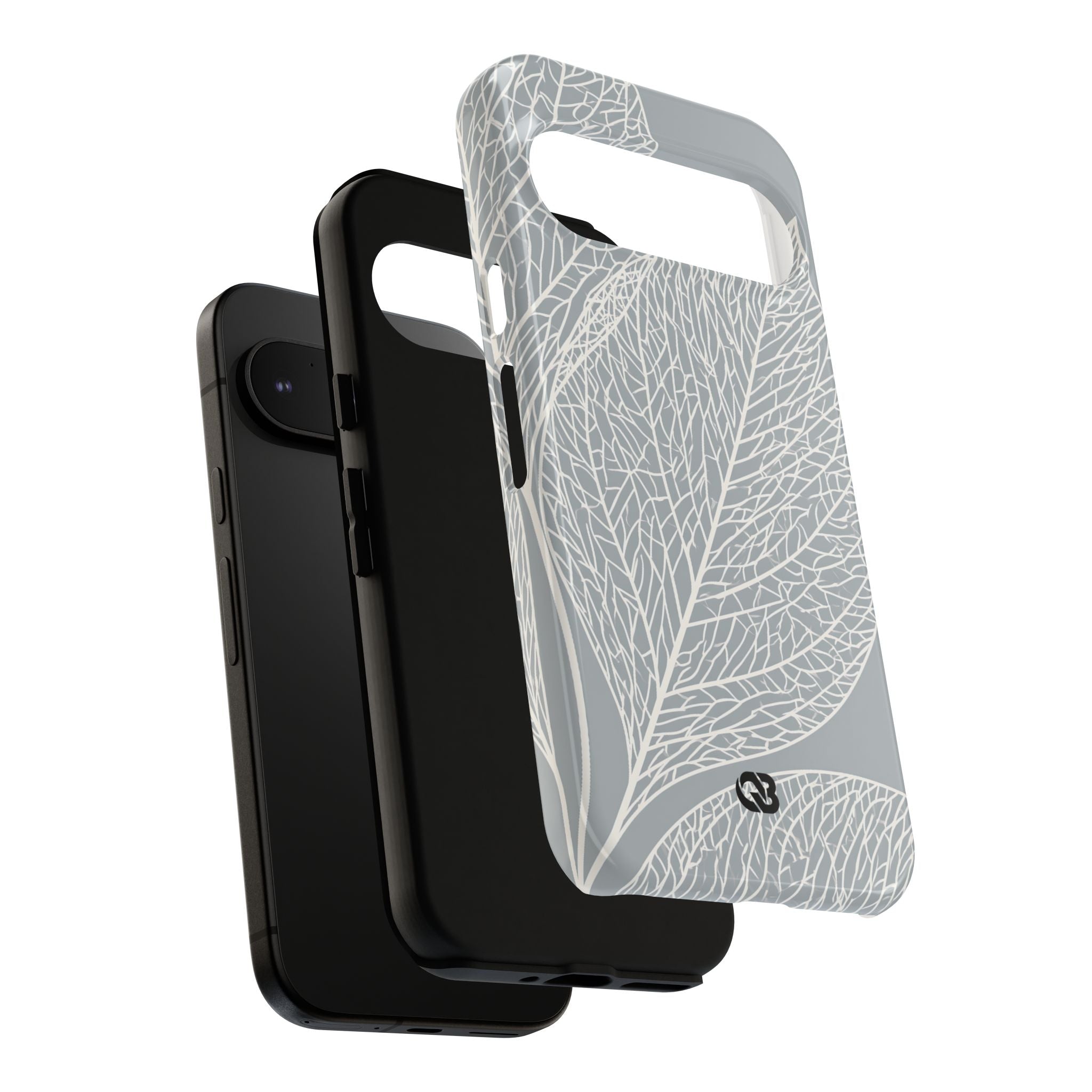 Grey Tough Phone Case for Google Pixel - Frosted Ash Veins