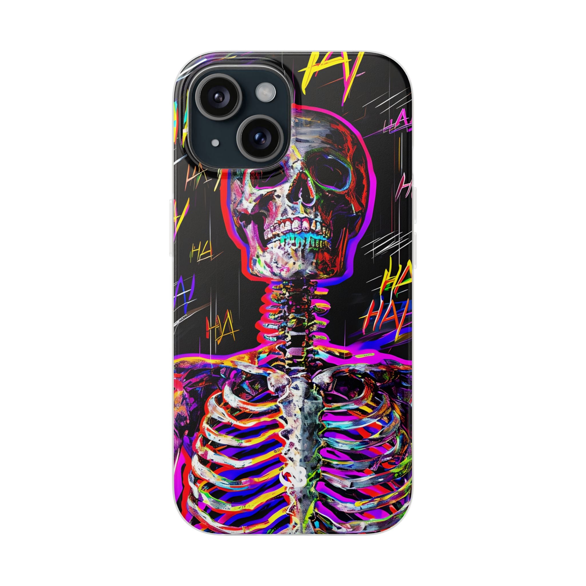 Neon Glitch Skeleton · Soft Handyhülle für iPhone