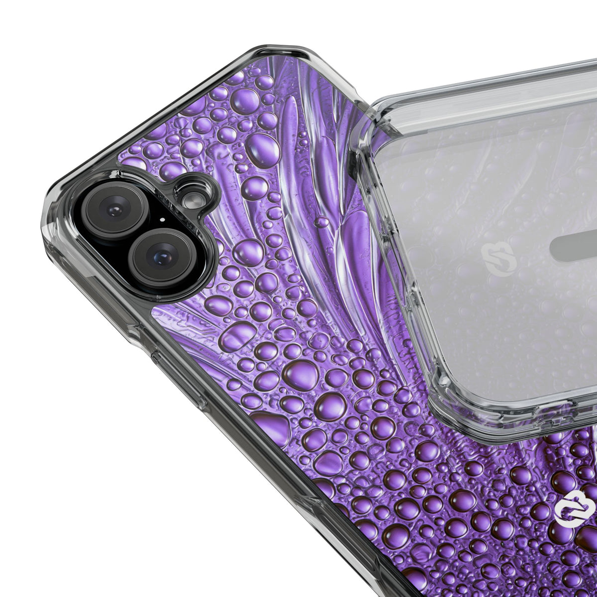 Violet Liquid Gel · Clear Impact Magnetic Phone Case for iPhone · Purple