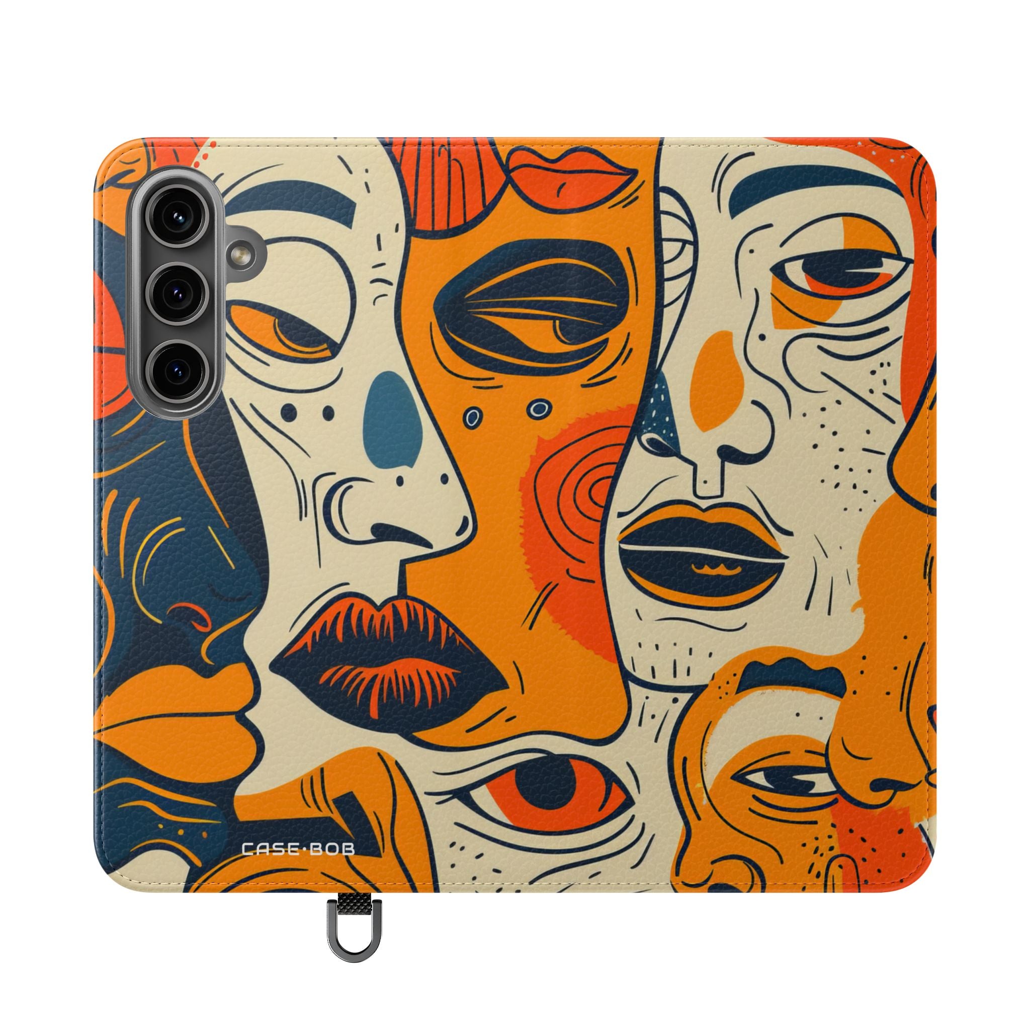 Overlapping Faces - Samsung S24 Plus Case - Wallet