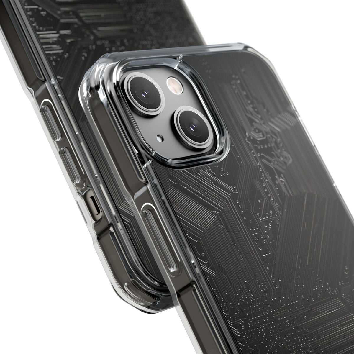 Obsidian Circuitry · Clear Impact Magnetic Phone Case for iPhone · Black