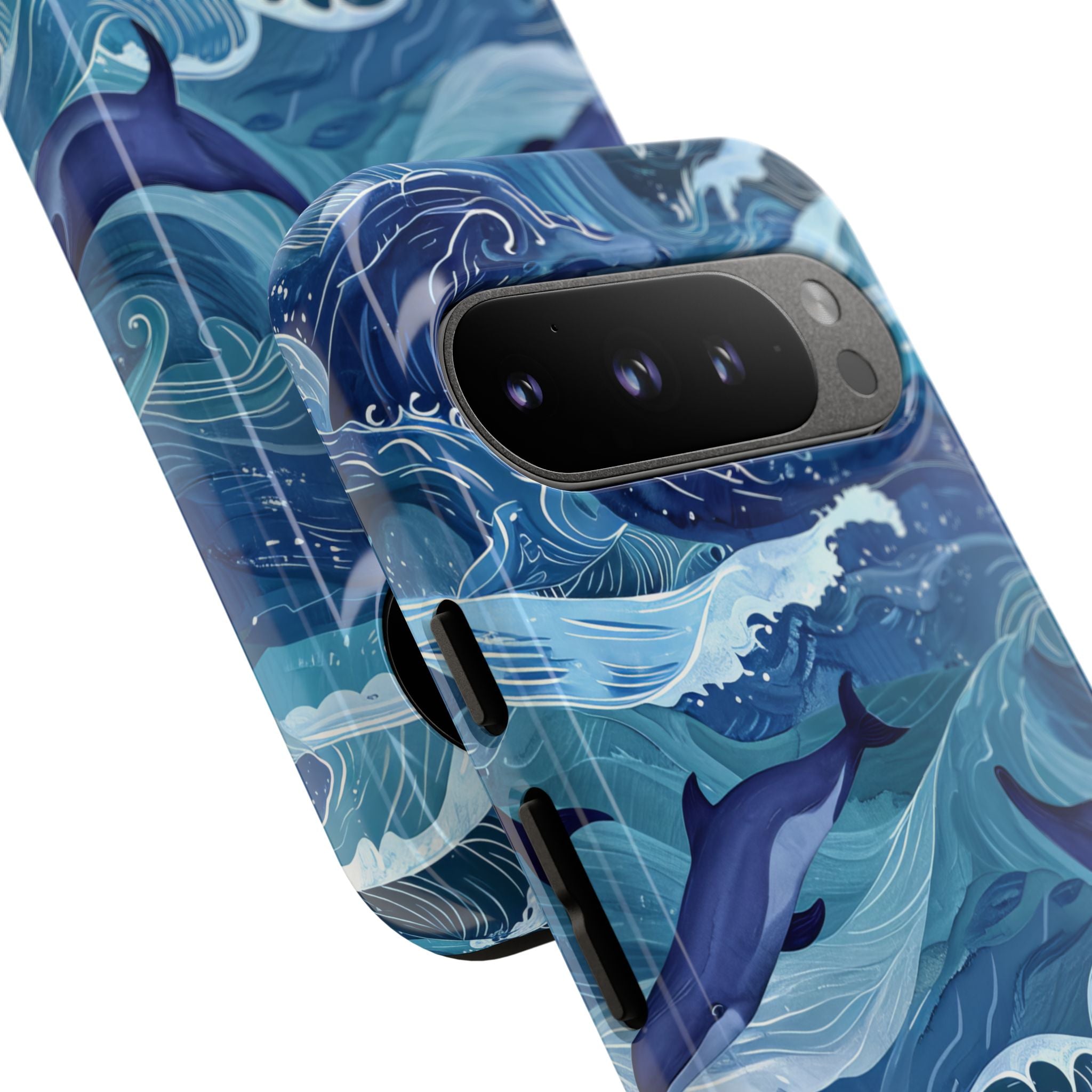 Dolphin Waves Google Pixel 9 Pro Case - Tough