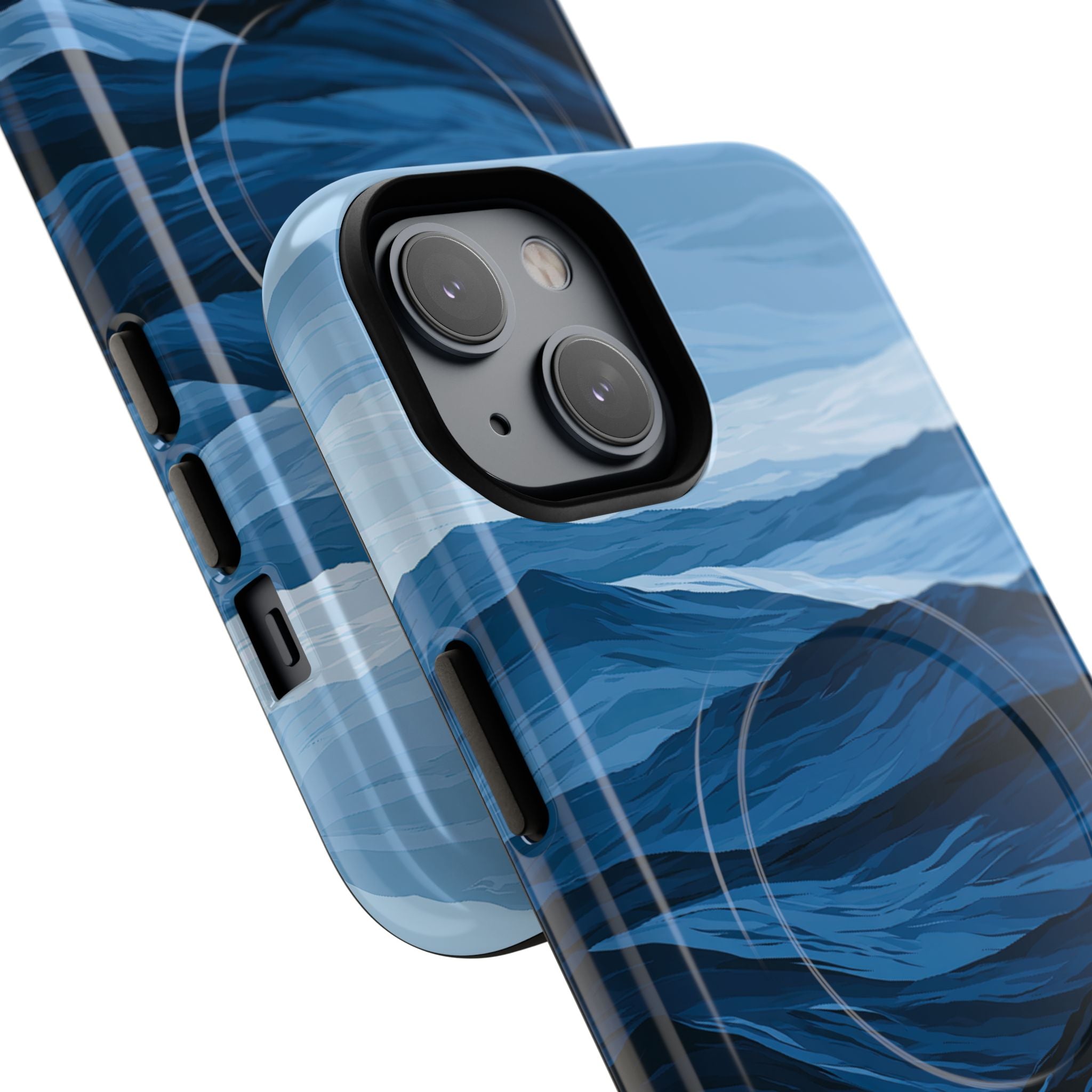 Blue Tough 2.0 Magsafe Phone Case for iPhone - Cobalt Ridge Tides