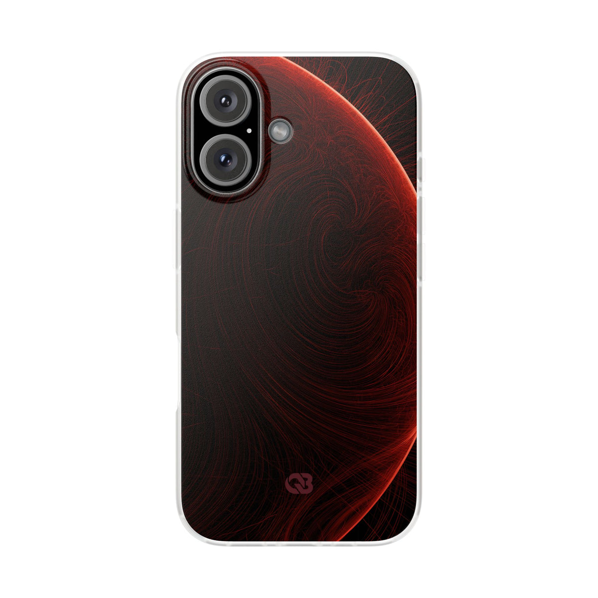 Red Lite Phone Case for iPhone - Crimson Flare Flux
