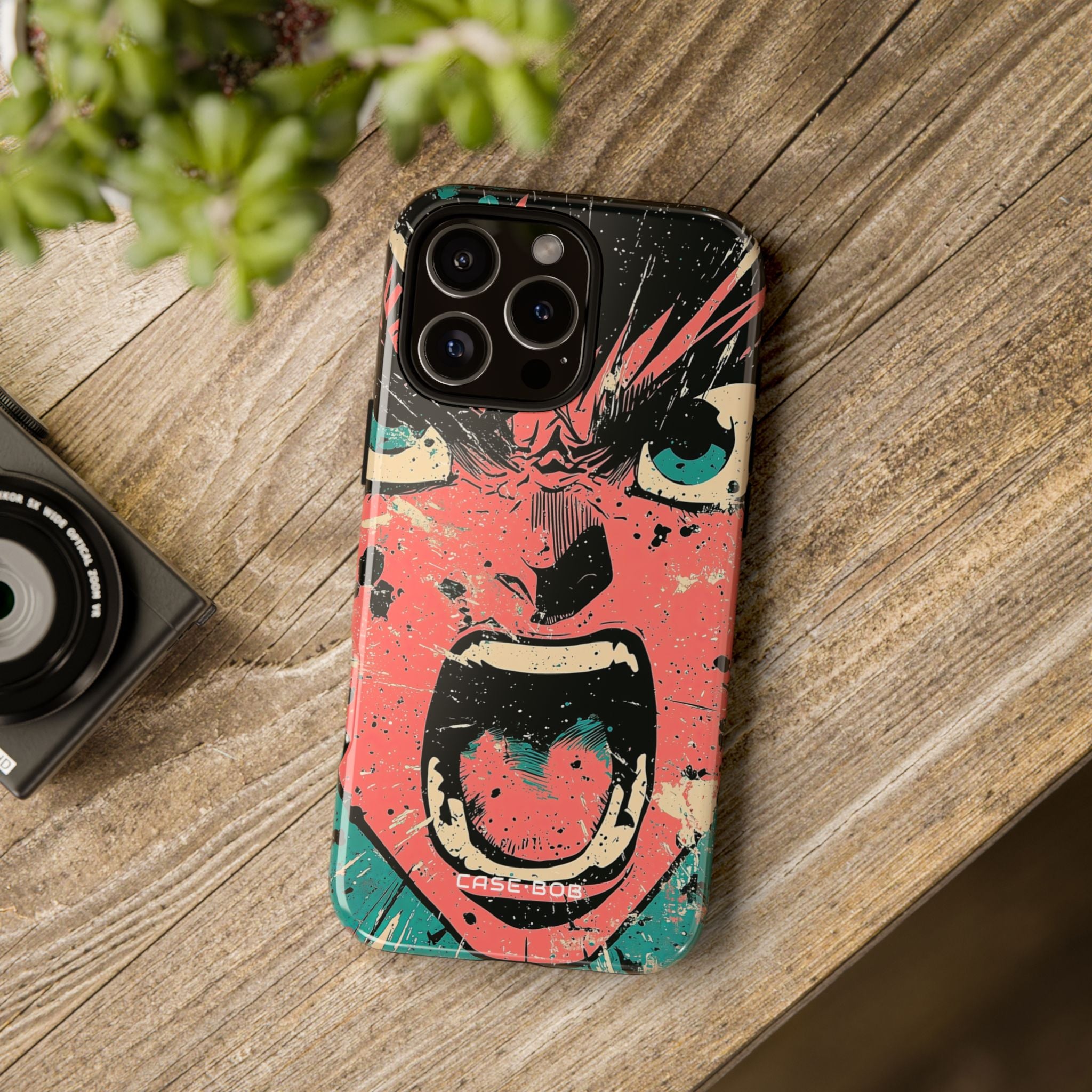 Screaming Face Roze iPhone 16 Pro Max Case - Tough