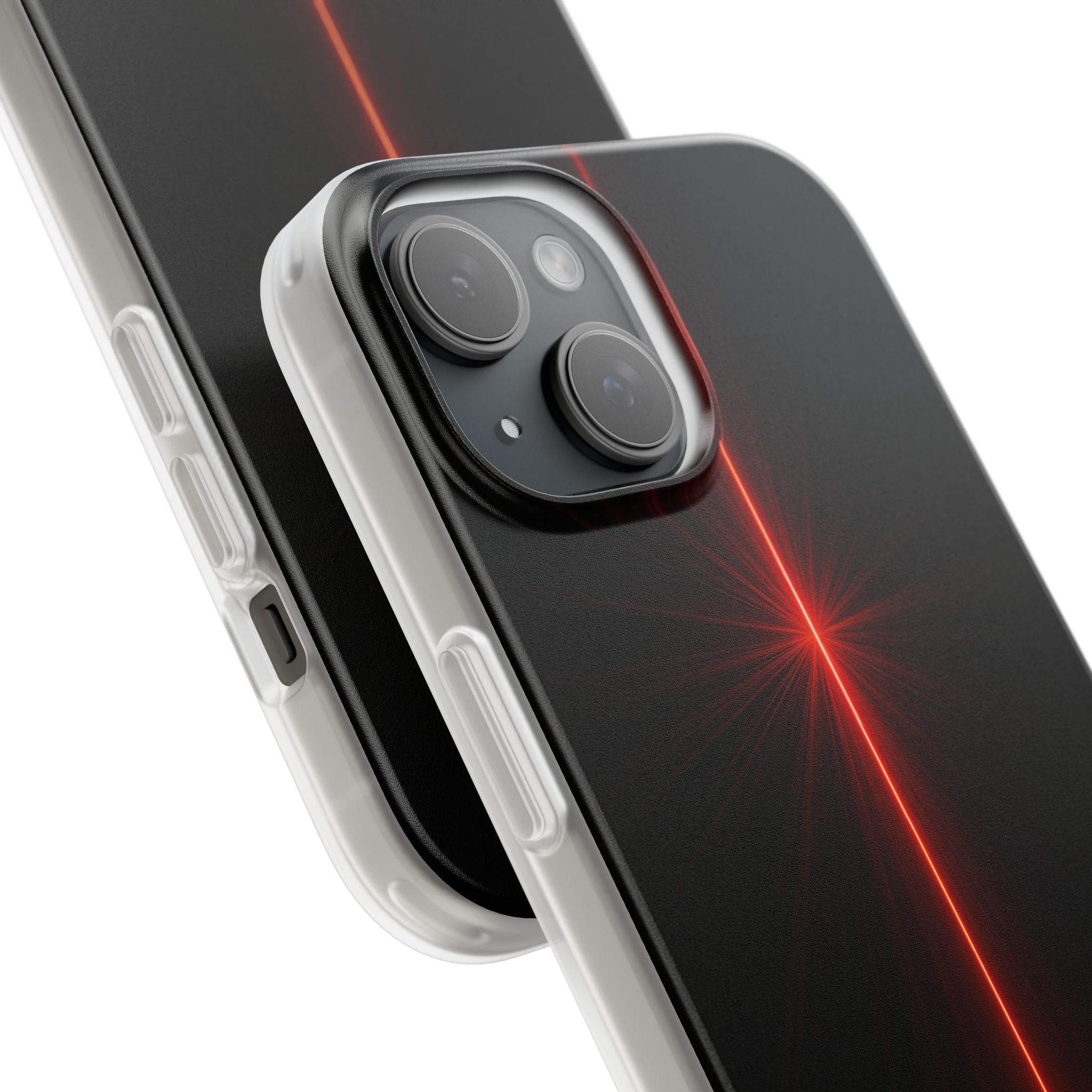 Red Lite Phone Case for iPhone - Crimson Flare Vector