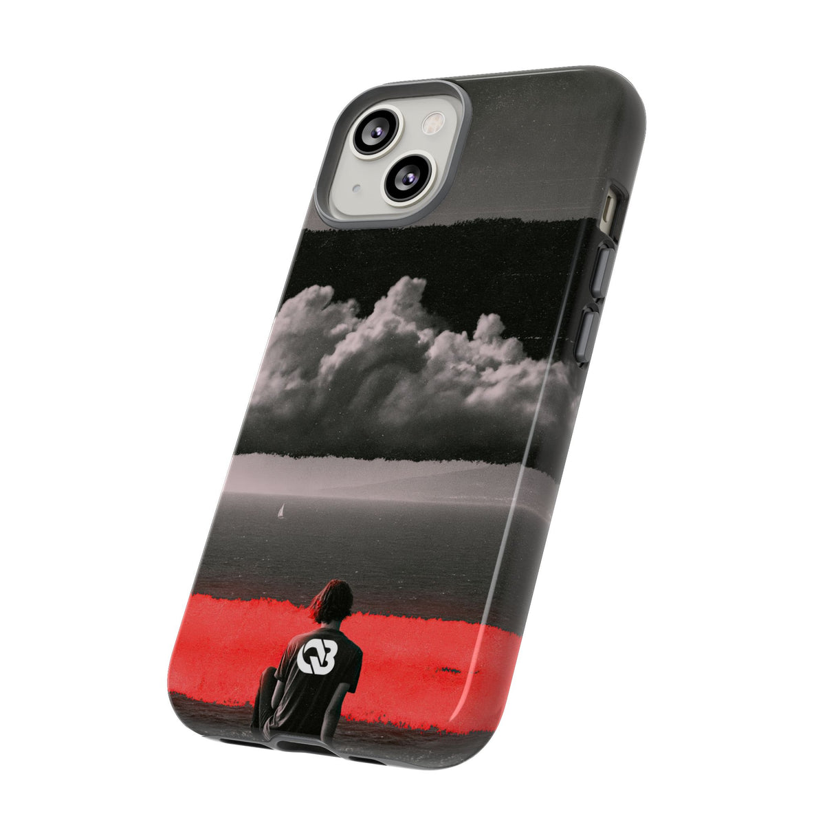 Crimson Horizon · Tough Phone Case for iPhone · Black