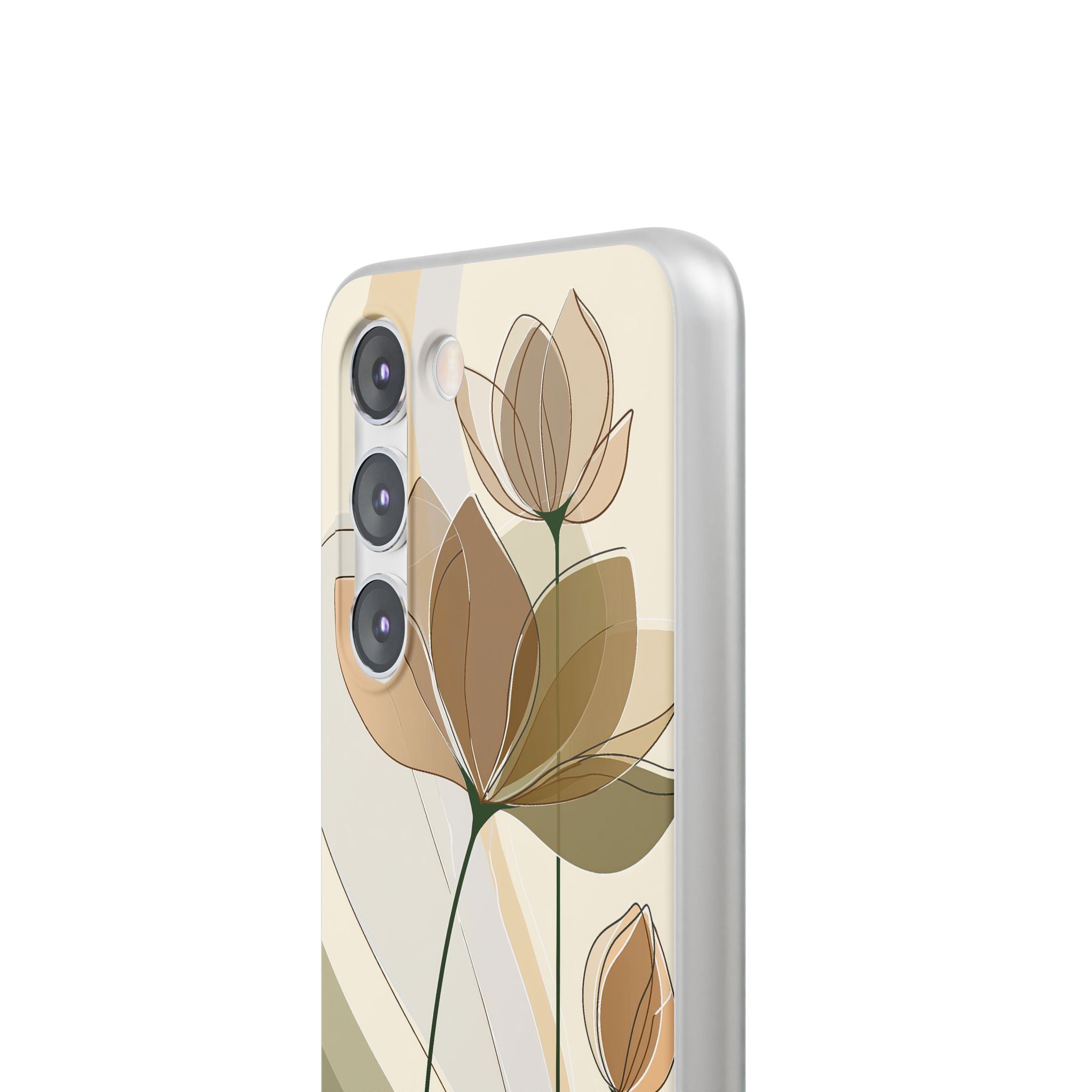 Beige Lite Phone Case for Samsung - Muted Ochre Petals