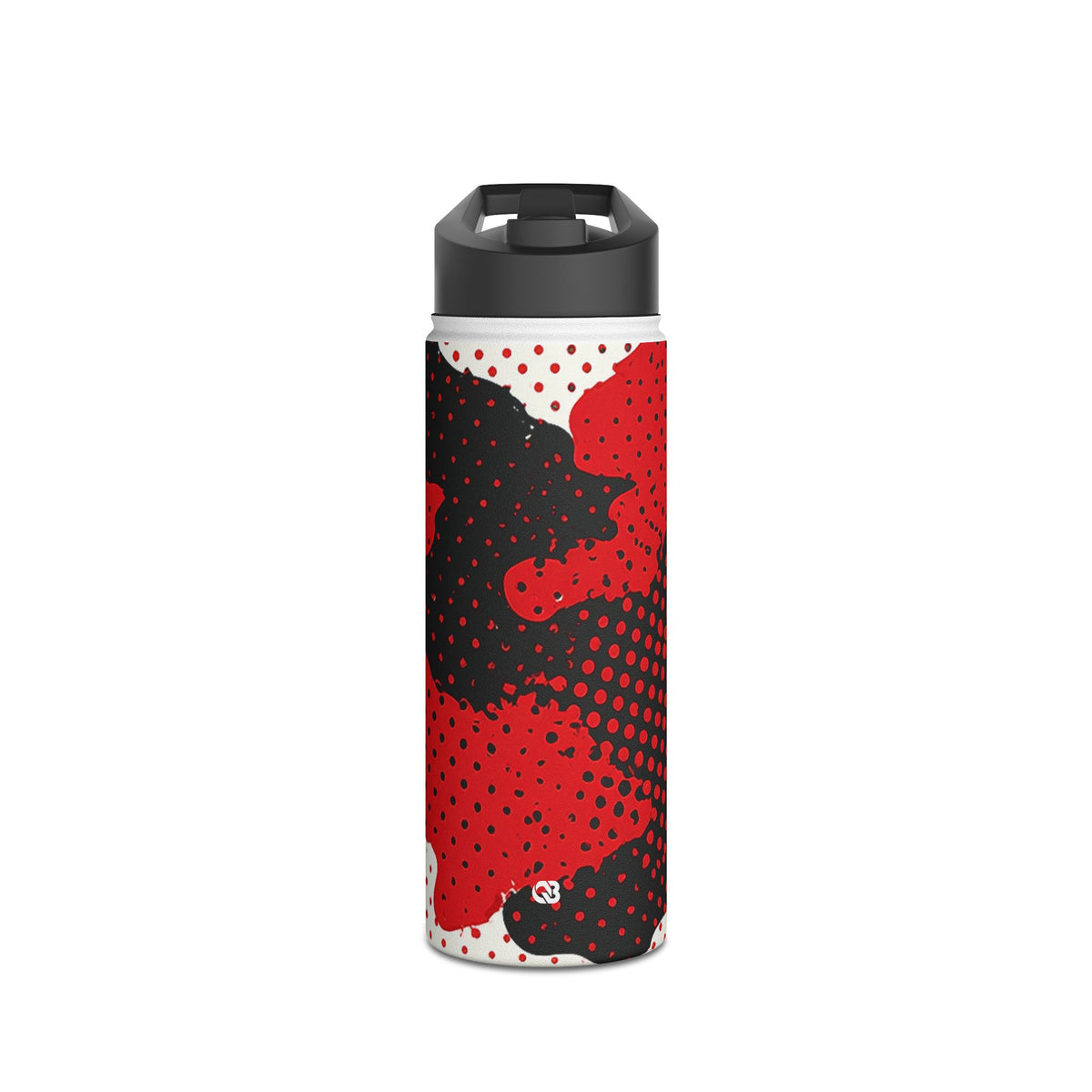 Crimson Halftone Camo · Insulated Water Bottle · Red