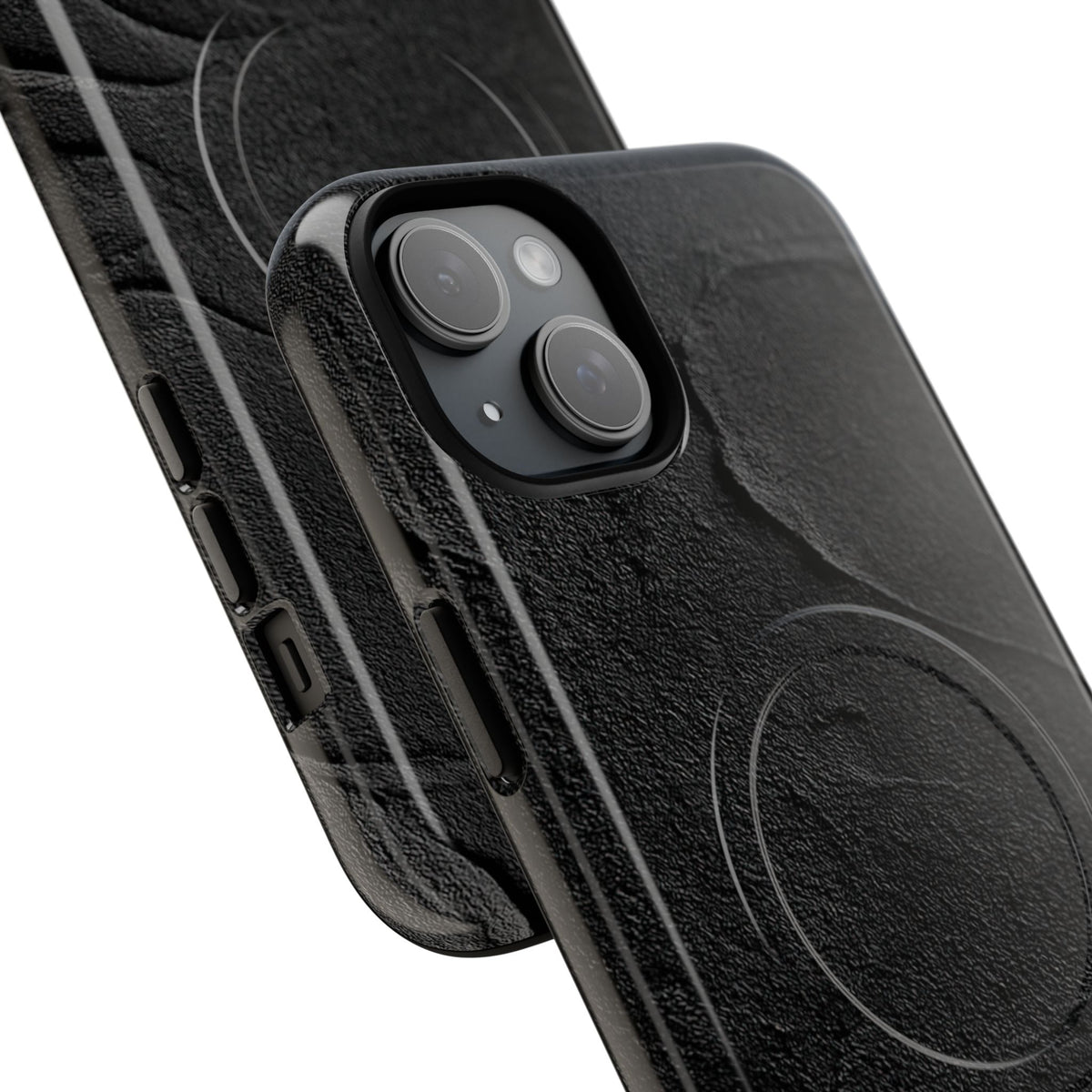 Obsidian Stucco Relief · Tough 2.0 Magnetic Phone Case for iPhone · Black