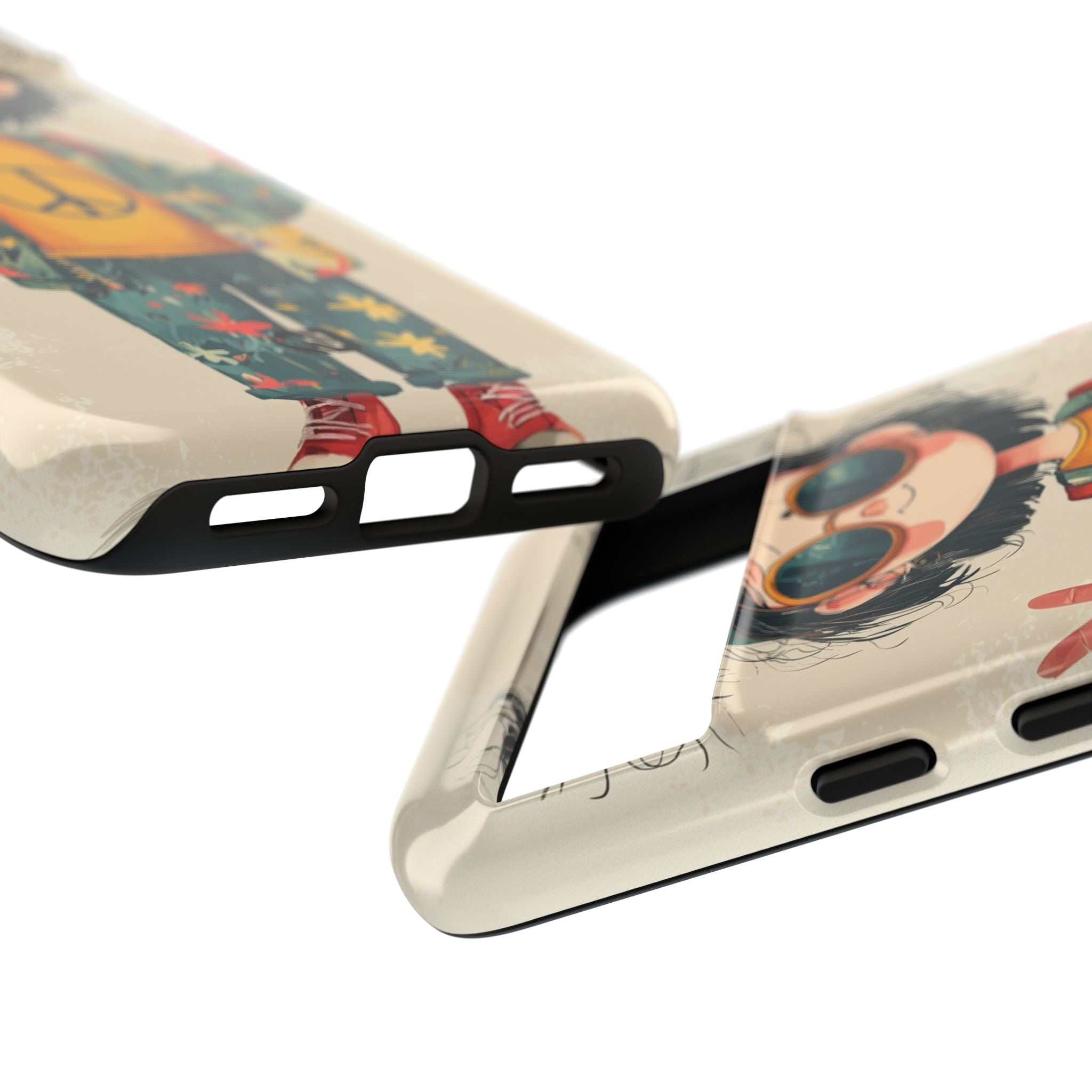 Retro Peace Girl · Coque de téléphone Tough pour Google Pixel