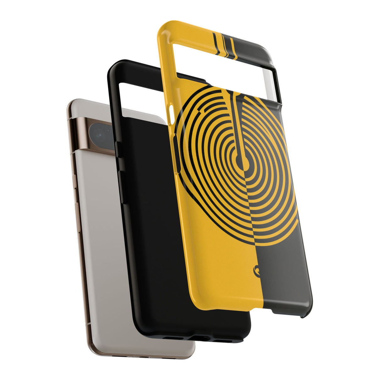 Yellow Tough Phone Case for Google Pixel - Voltage Sector Pulse